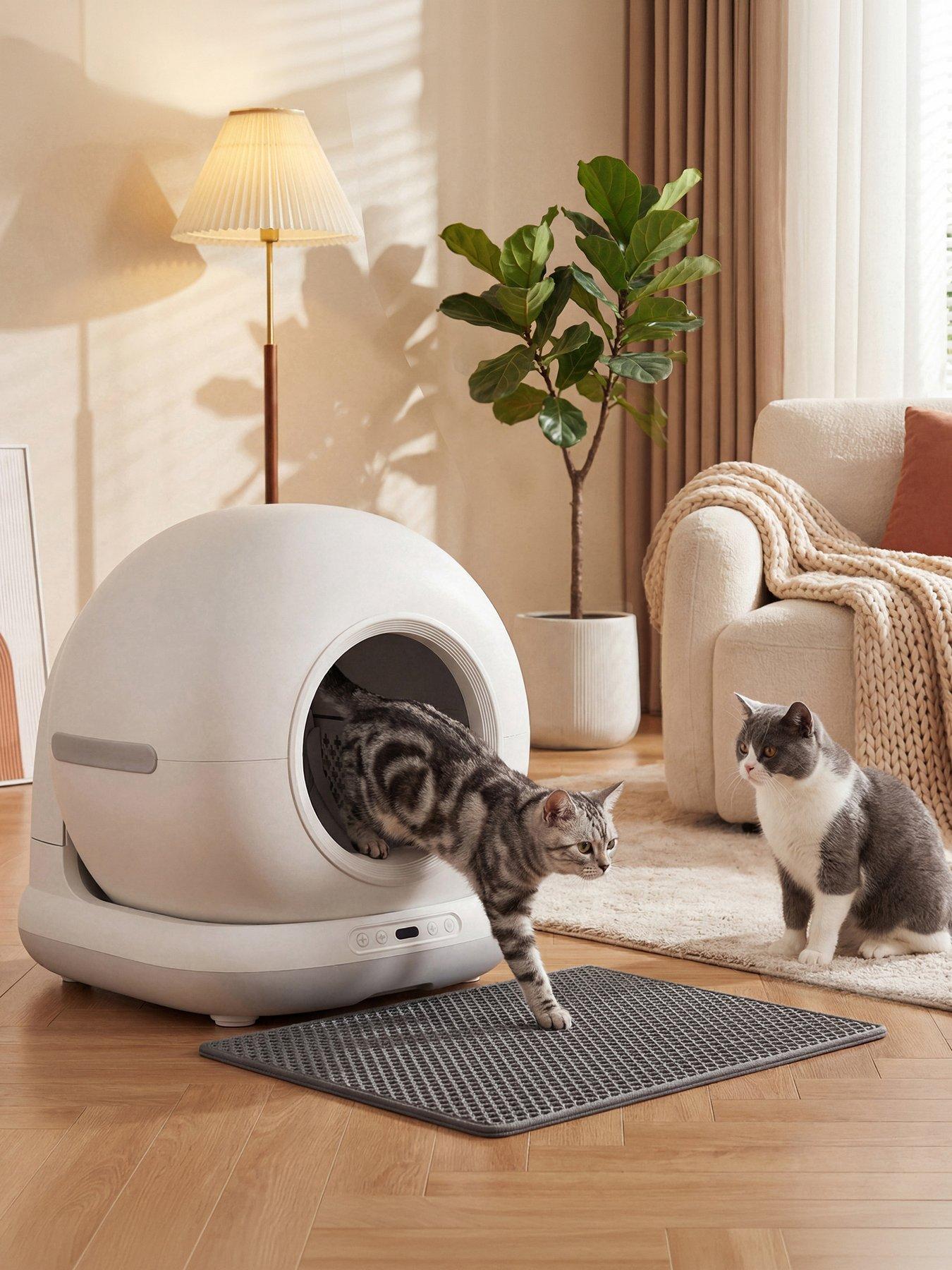 PawHut PawHut Self Cleaning Cat Litter Tray, App Control, 72L Extra Large Automatic Cat Litter Box for Multiple Cats, Anti-Pinch, Odor & Noise Control, Deodorant Gel, Litter Mat, 1 Roll Rubbish Bag