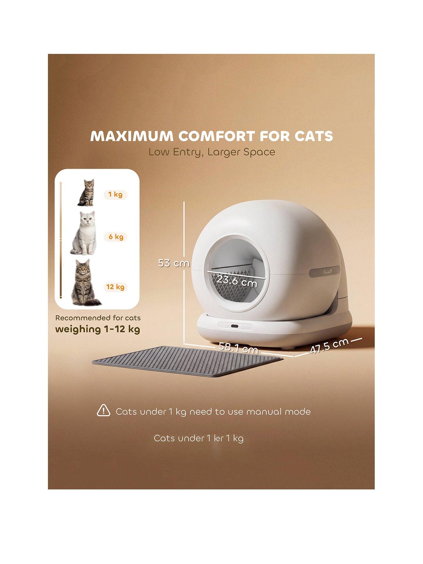 Image 2 of 7 of PawHut Self Cleaning Cat Litter Tray, App Control, 72L Extra Large Automatic Cat Litter Box for Multiple Cats, Anti-Pinch, Odor &amp; Noise Control, Deodorant Gel, Litter Mat, 1 Roll Rubbish Bag