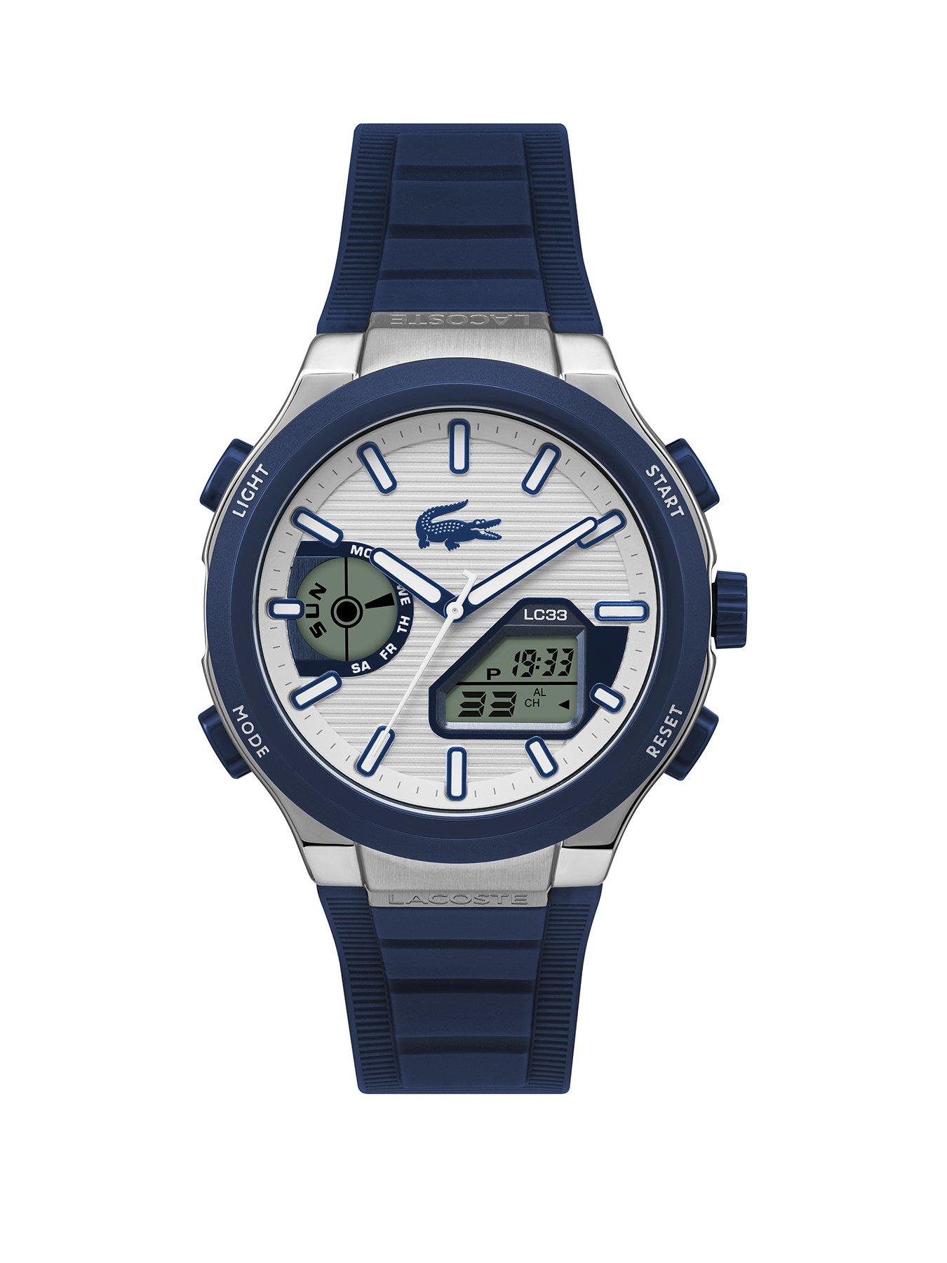 Lacoste Men's LC33 Navy Silicone Analog-Digital Watch