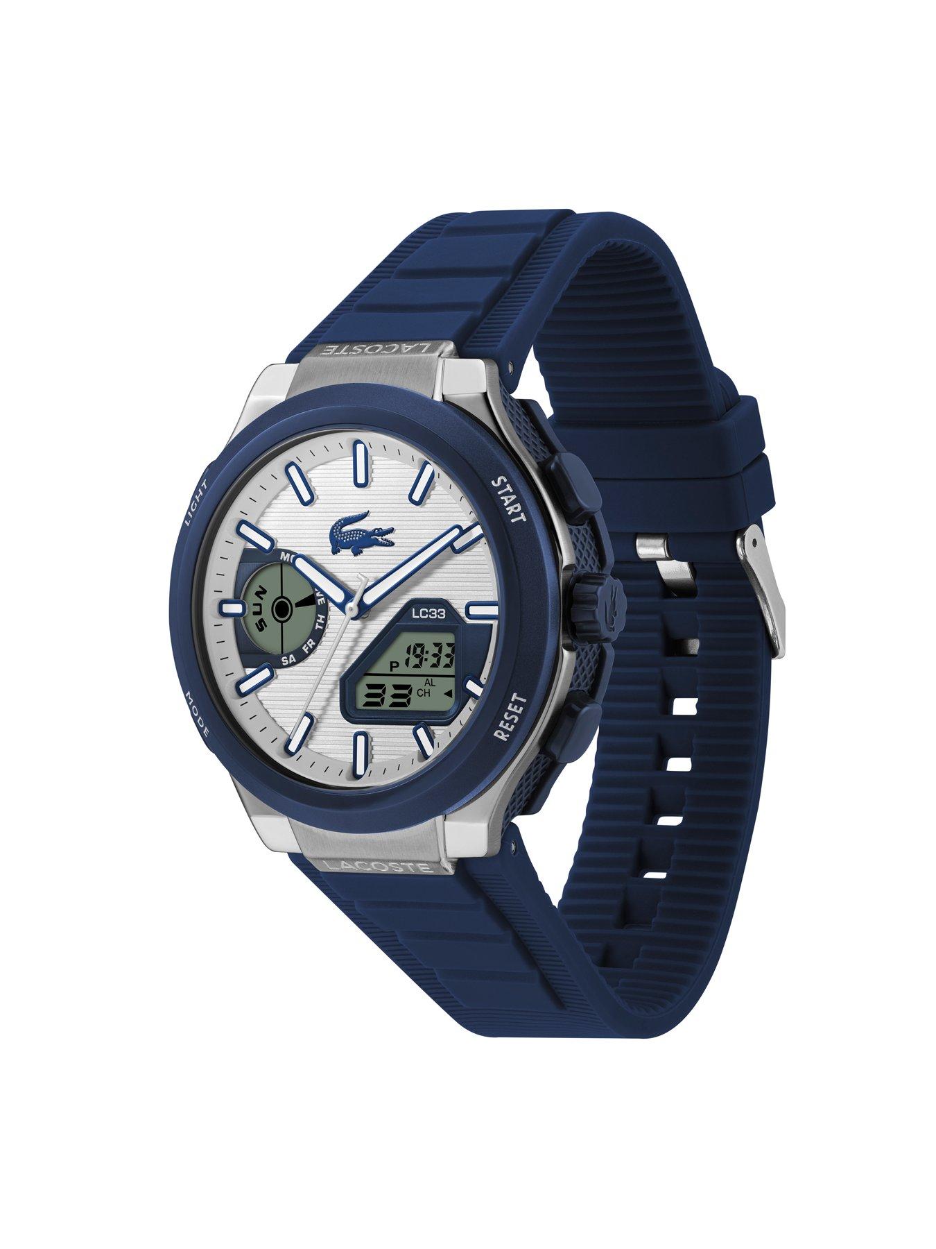 Image 2 of 5 of Lacoste Men's LC33 Navy Silicone Analog-Digital Watch