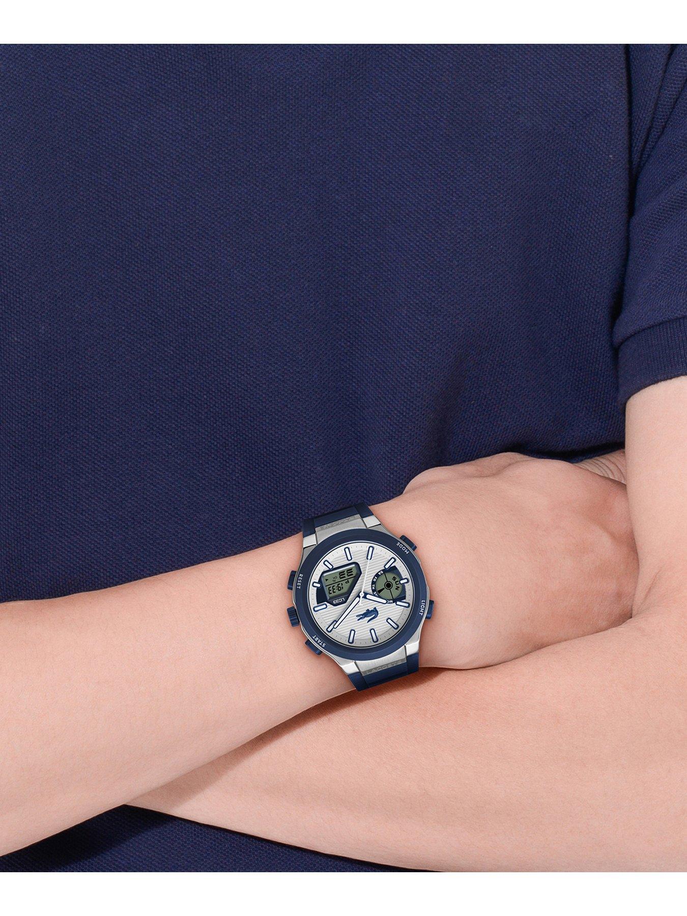Image 5 of 5 of Lacoste Men's LC33 Navy Silicone Analog-Digital Watch