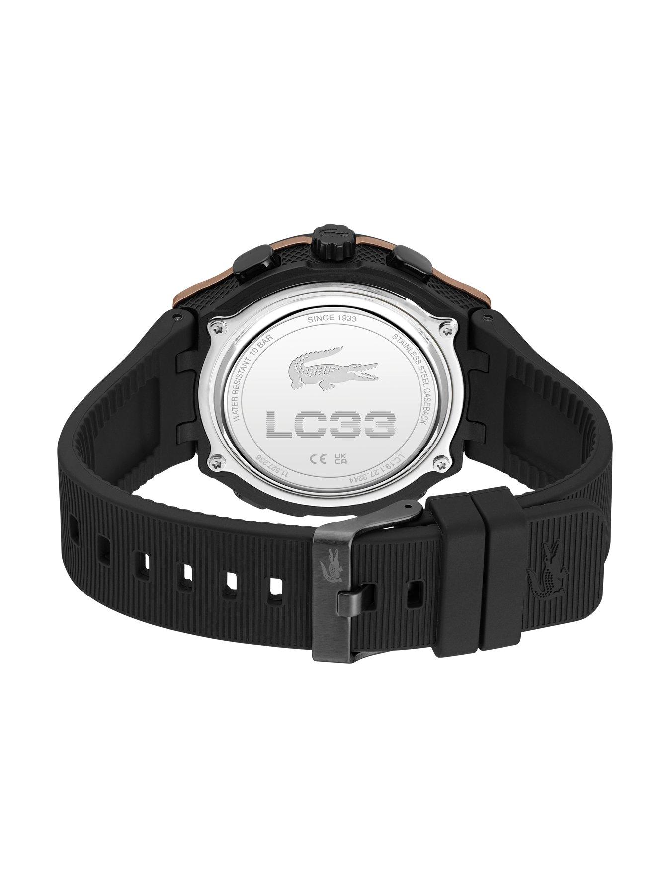Image 3 of 7 of Lacoste Men's LC33 Black Silicone Analog-Digital Watch