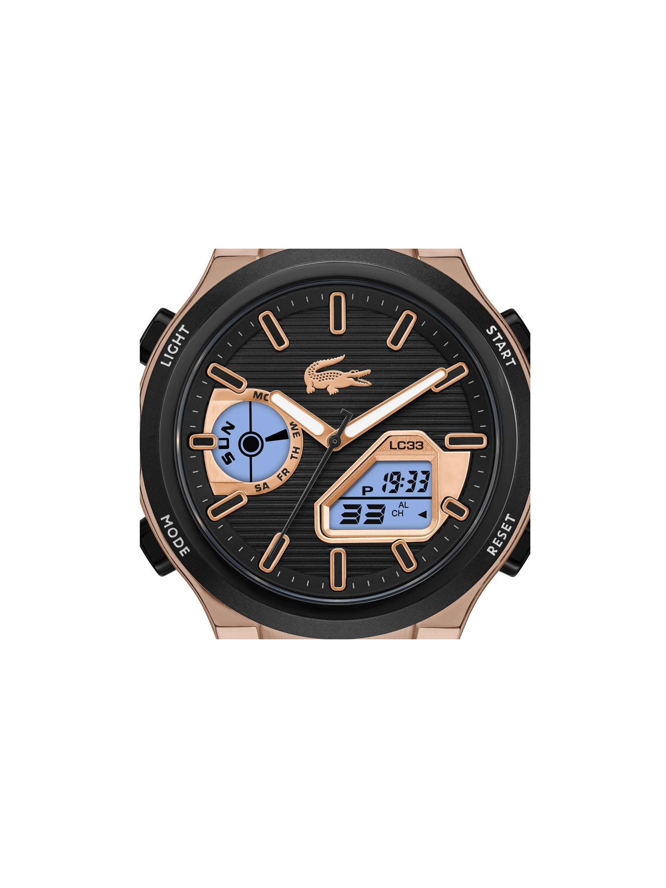 Image 4 of 7 of Lacoste Men's LC33 Black Silicone Analog-Digital Watch