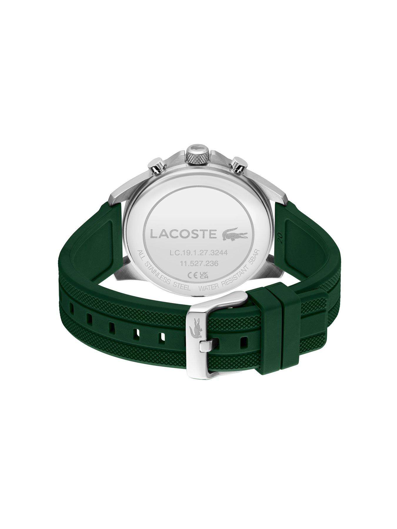 Image 3 of 5 of Lacoste Men's Arthor Skeleton Dial and Green Silicone Strap Multifunction Watch