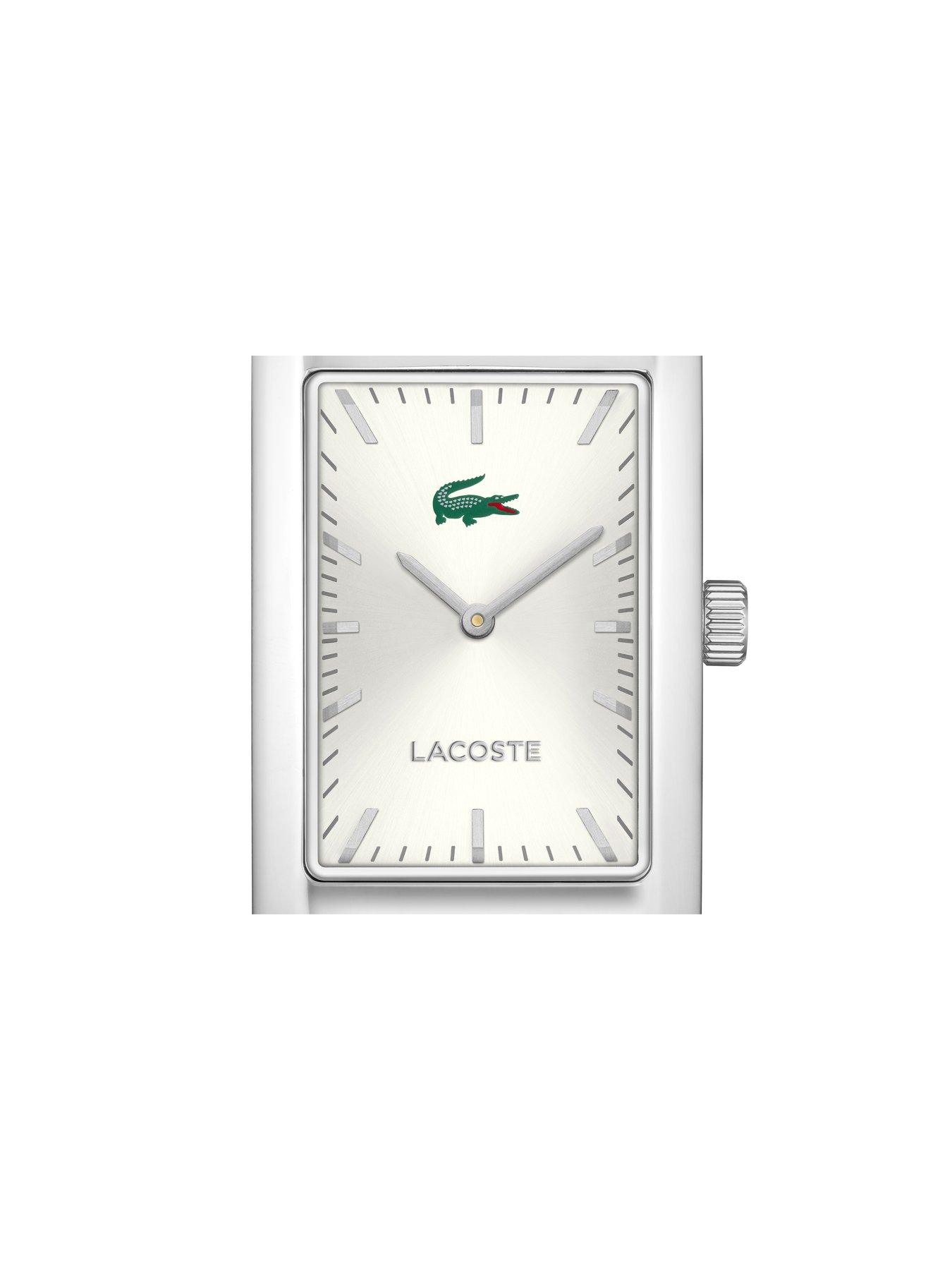 Image 4 of 4 of Lacoste Men's Santiago Tank Brown Leather Strap Watch
