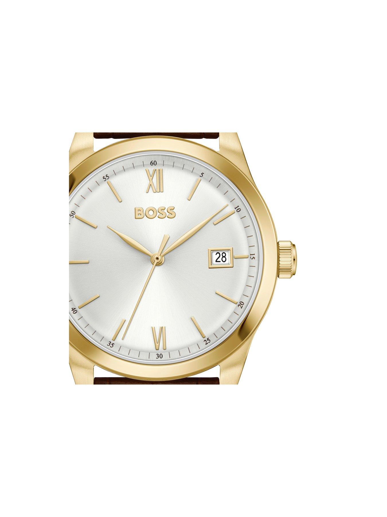 Image 2 of 8 of BOSS Brown Leather Strap Langford Watch