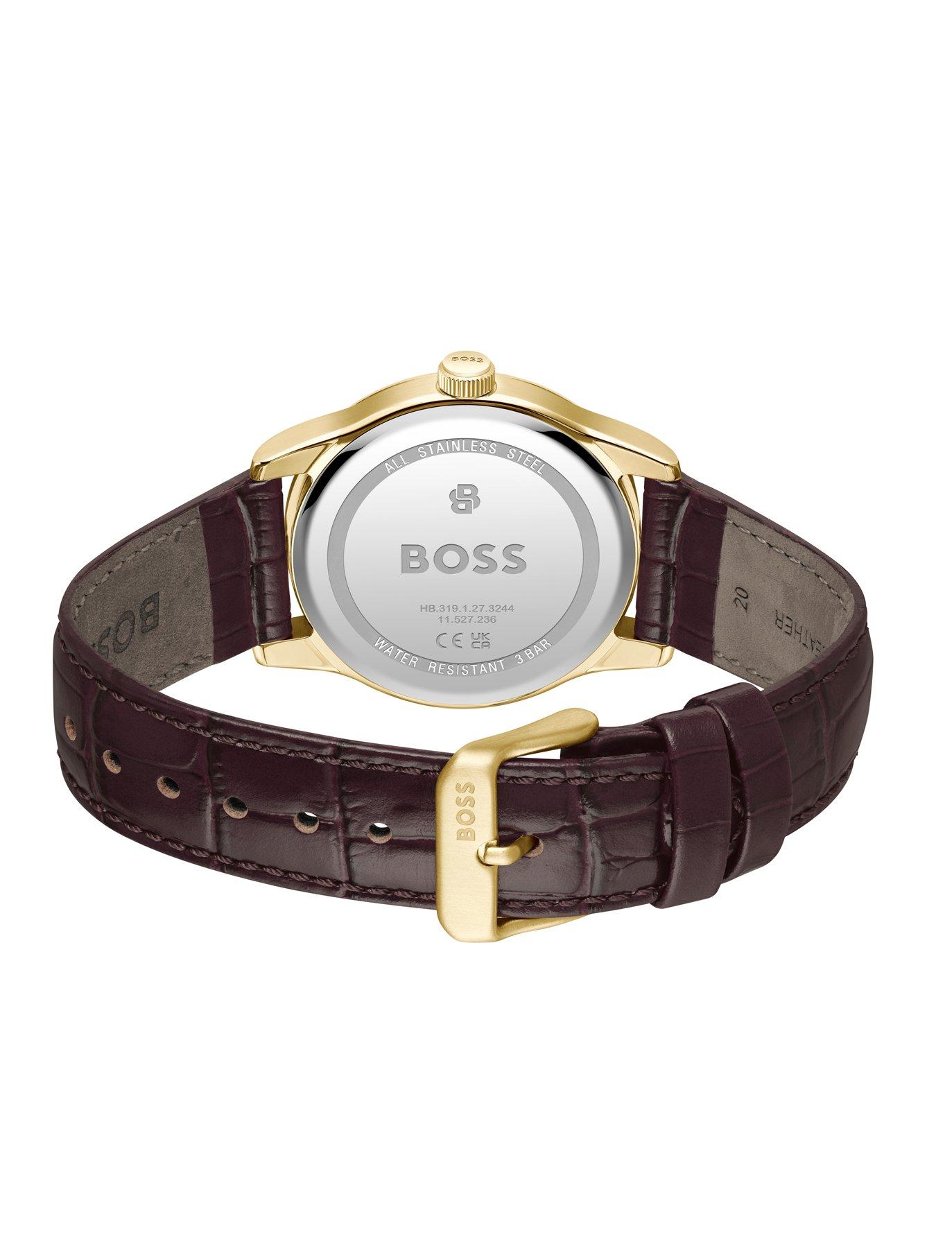 Image 4 of 8 of BOSS Brown Leather Strap Langford Watch