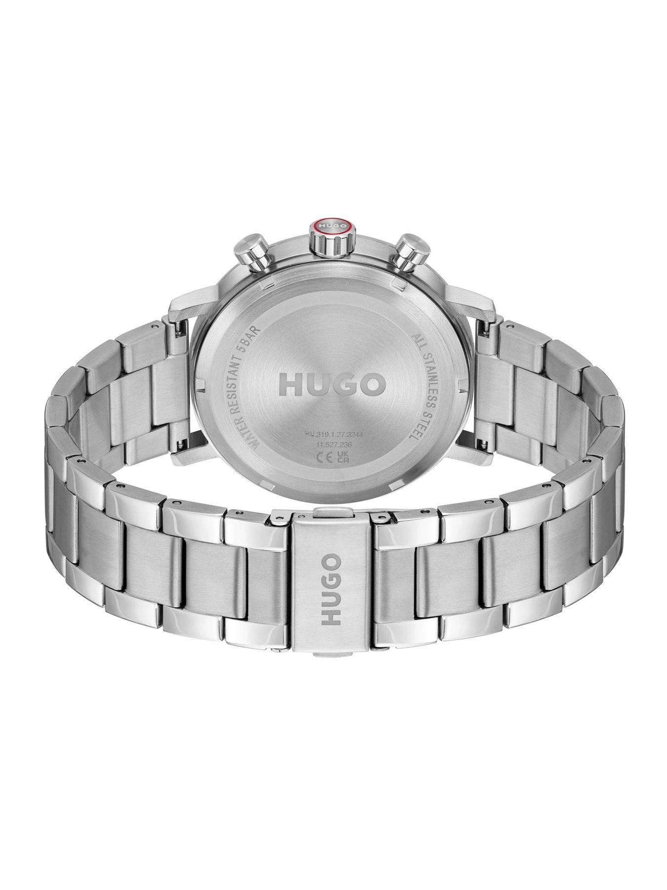Image 4 of 8 of HUGO Blue Dial and Stainless Steel Multifunction Takeoff Watch