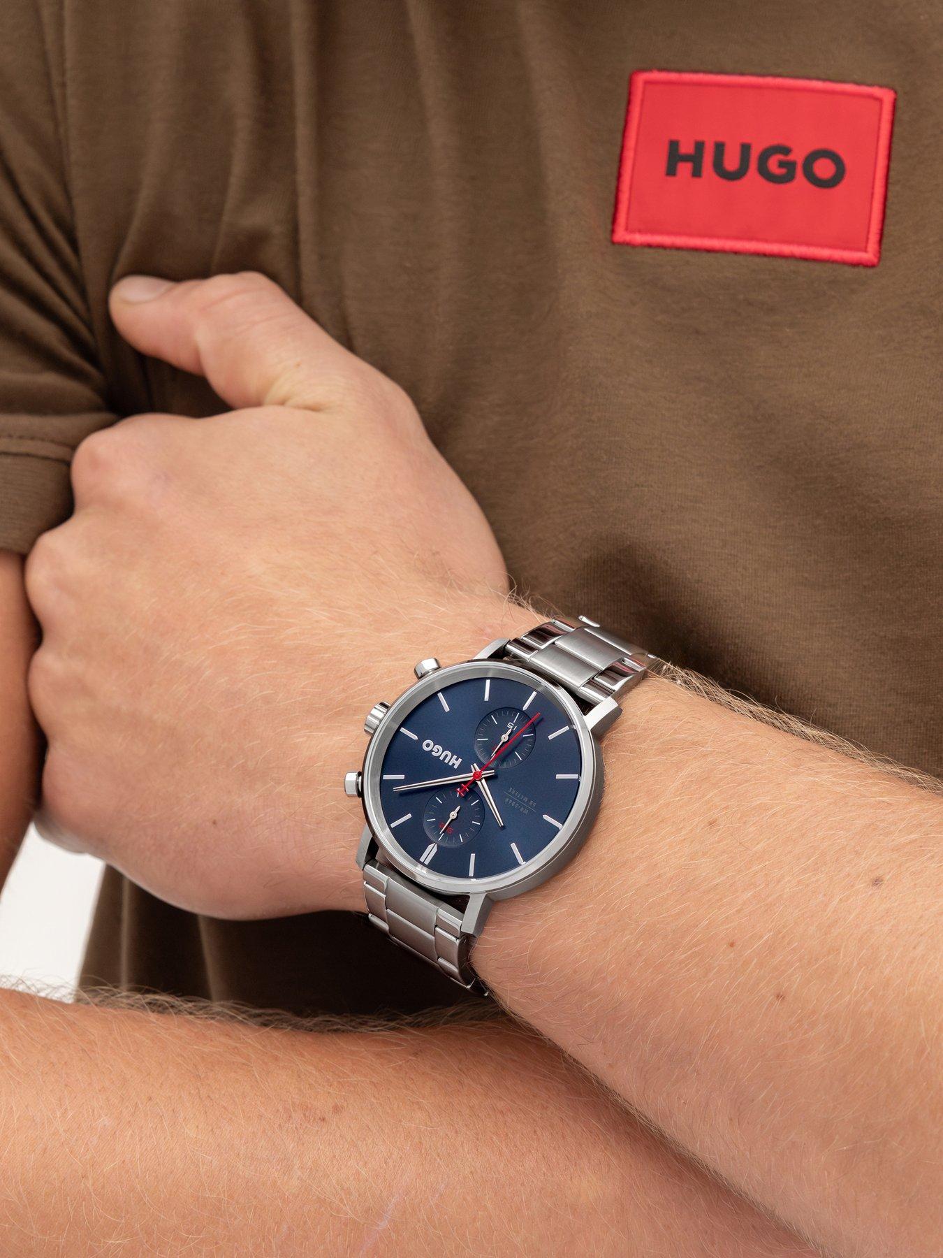 Image 5 of 8 of HUGO Blue Dial and Stainless Steel Multifunction Takeoff Watch