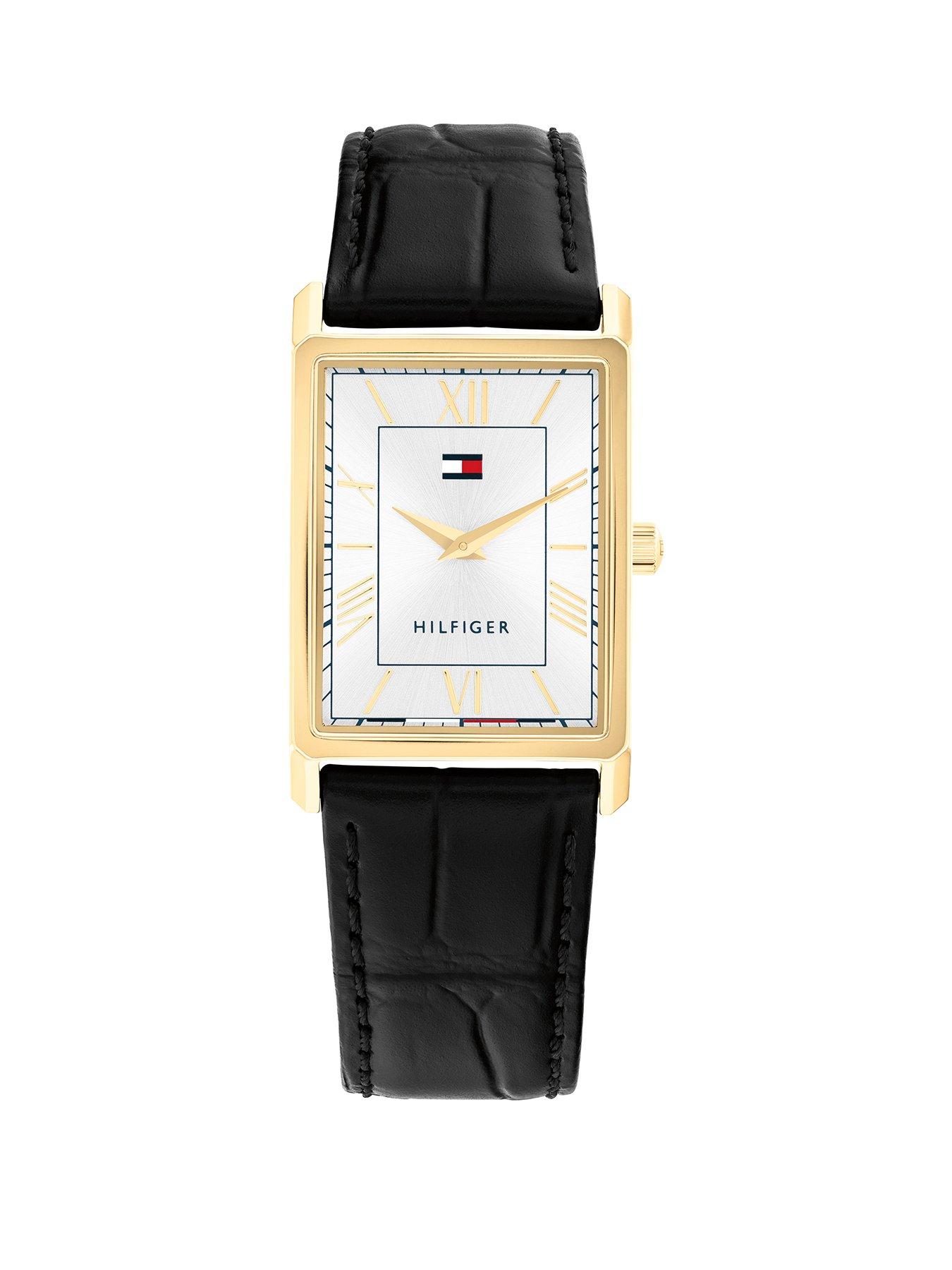 Tommy Hilfiger Men's Black Leather Strap Watch