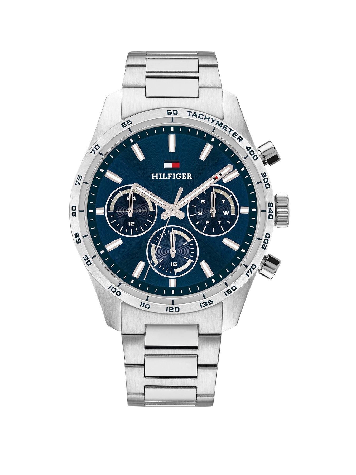 Tommy Hilfiger Tommy Hilfiger Men's Blue Dial  Stainless Steel Watch