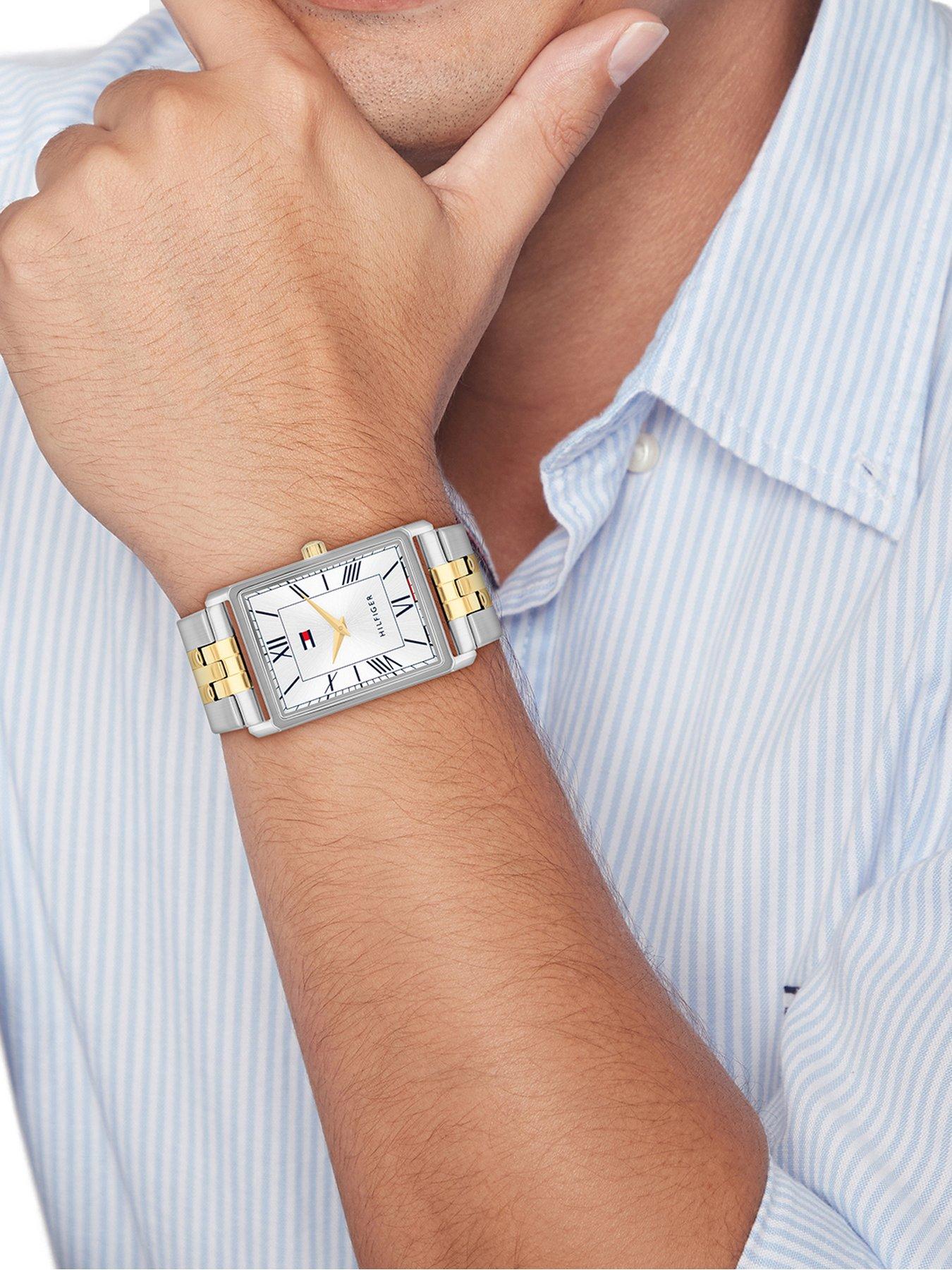 Image 4 of 4 of Tommy Hilfiger Men's Two Tone Gold IP &amp; Stainless Steel Bracelet Watch