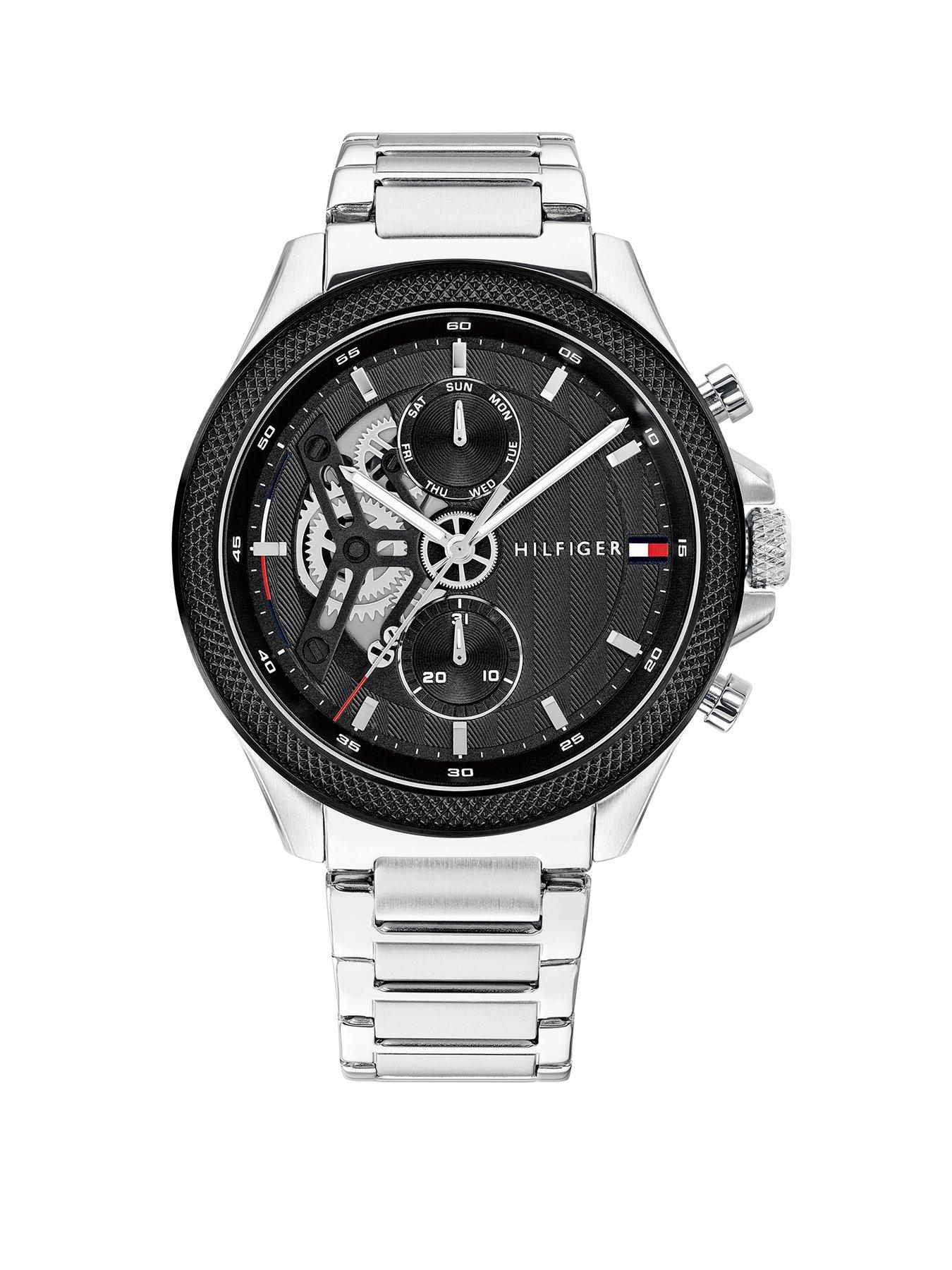 Tommy Hilfiger Tommy Hilfiger Men's Skeleton Dial Stainless Steel Bracelet Watch