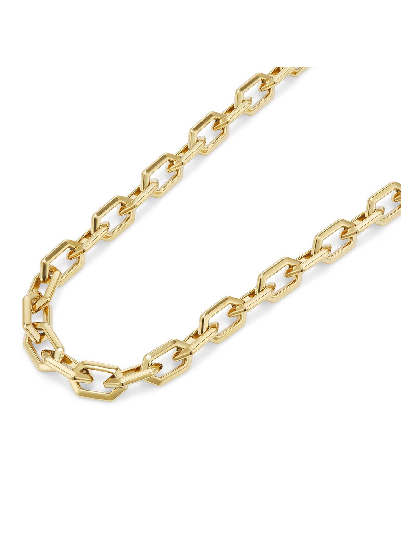 Image 2 of 8 of Olivia Burton Gold IP Honeycomb Geo Chain Link Necklace