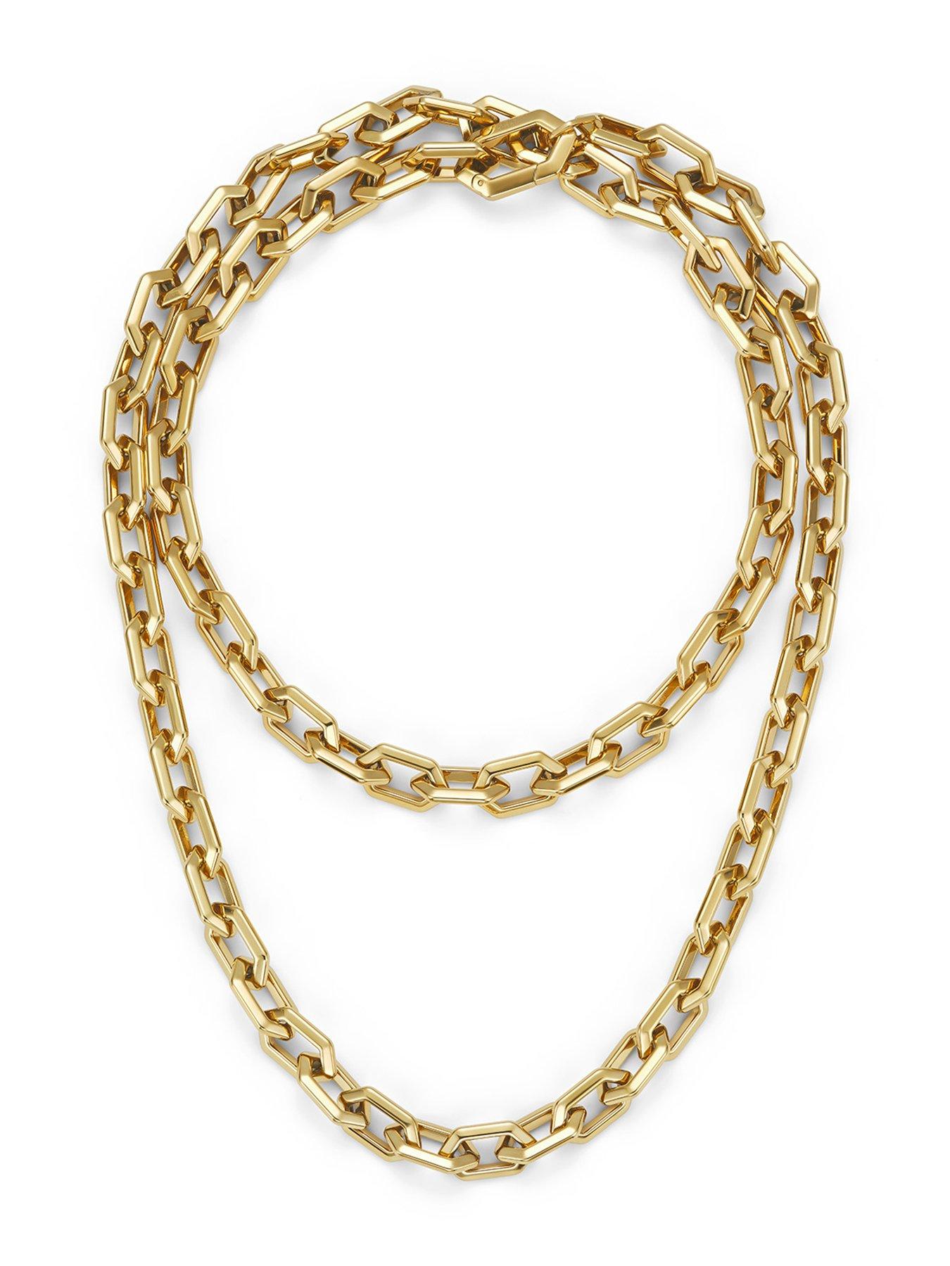 Image 3 of 8 of Olivia Burton Gold IP Honeycomb Geo Chain Link Necklace