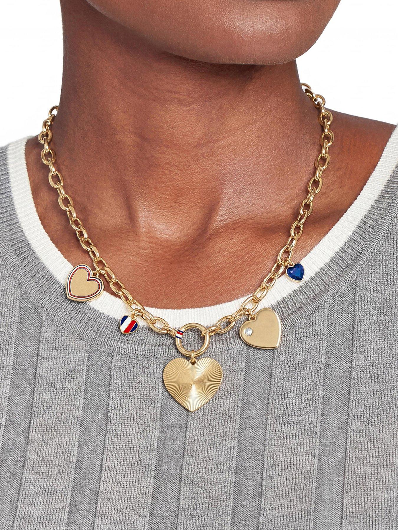 Image 4 of 7 of Tommy Hilfiger Women's Gold Plated Heart Charm Necklace
