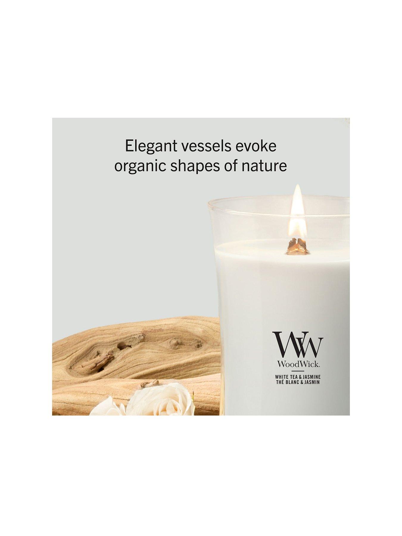 Image 2 of 8 of WoodWick Large Candle - White Tea & Jasmine