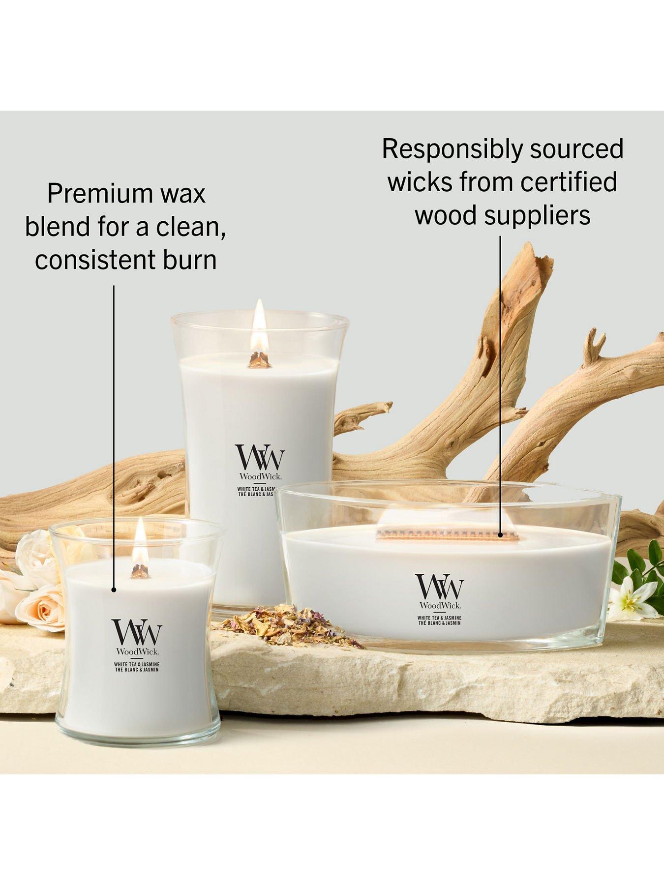 Image 5 of 8 of WoodWick Large Candle - White Tea & Jasmine
