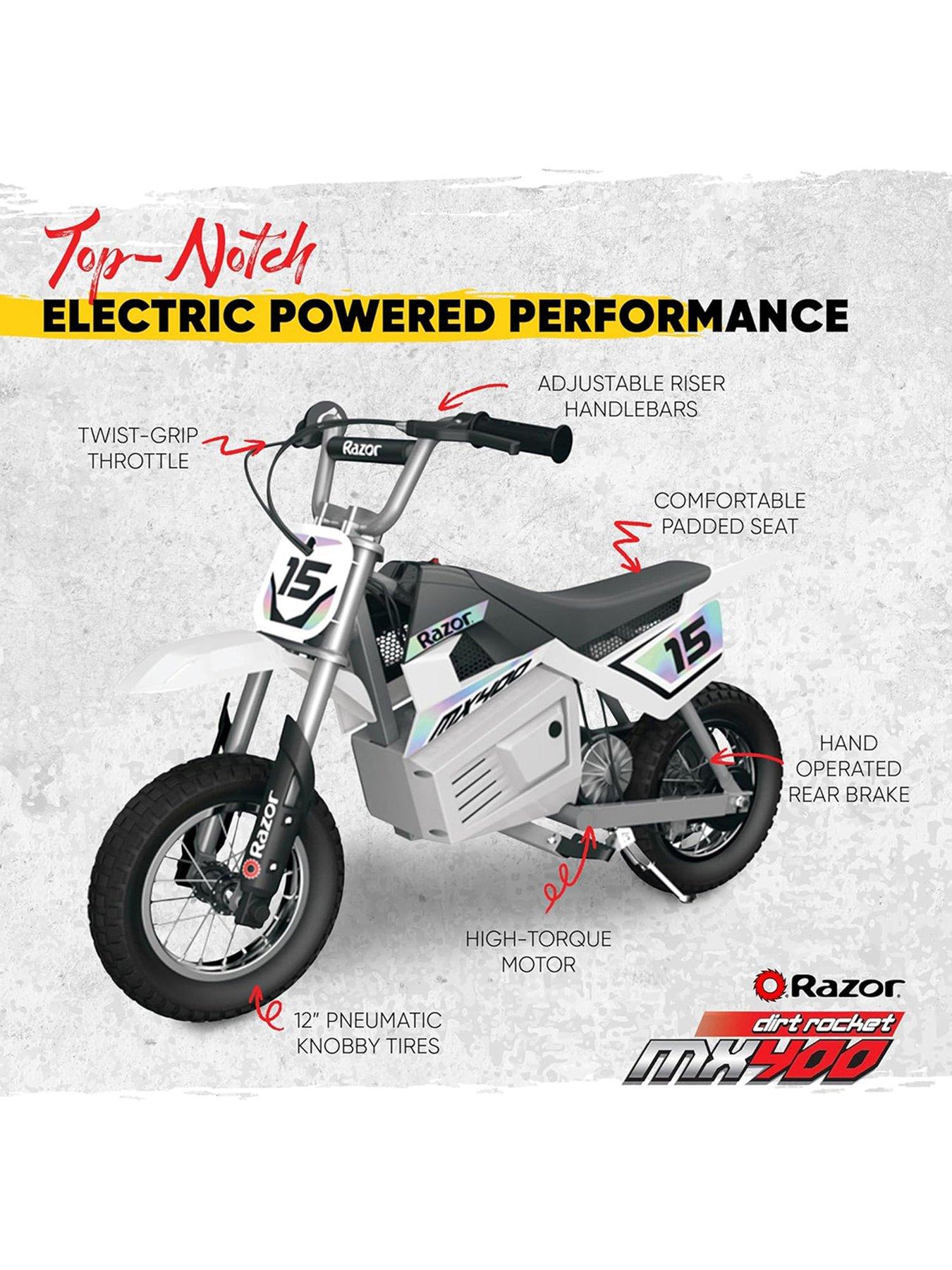 Image 4 of 7 of Razor Dirt Rocket MX400 24 Volt - White