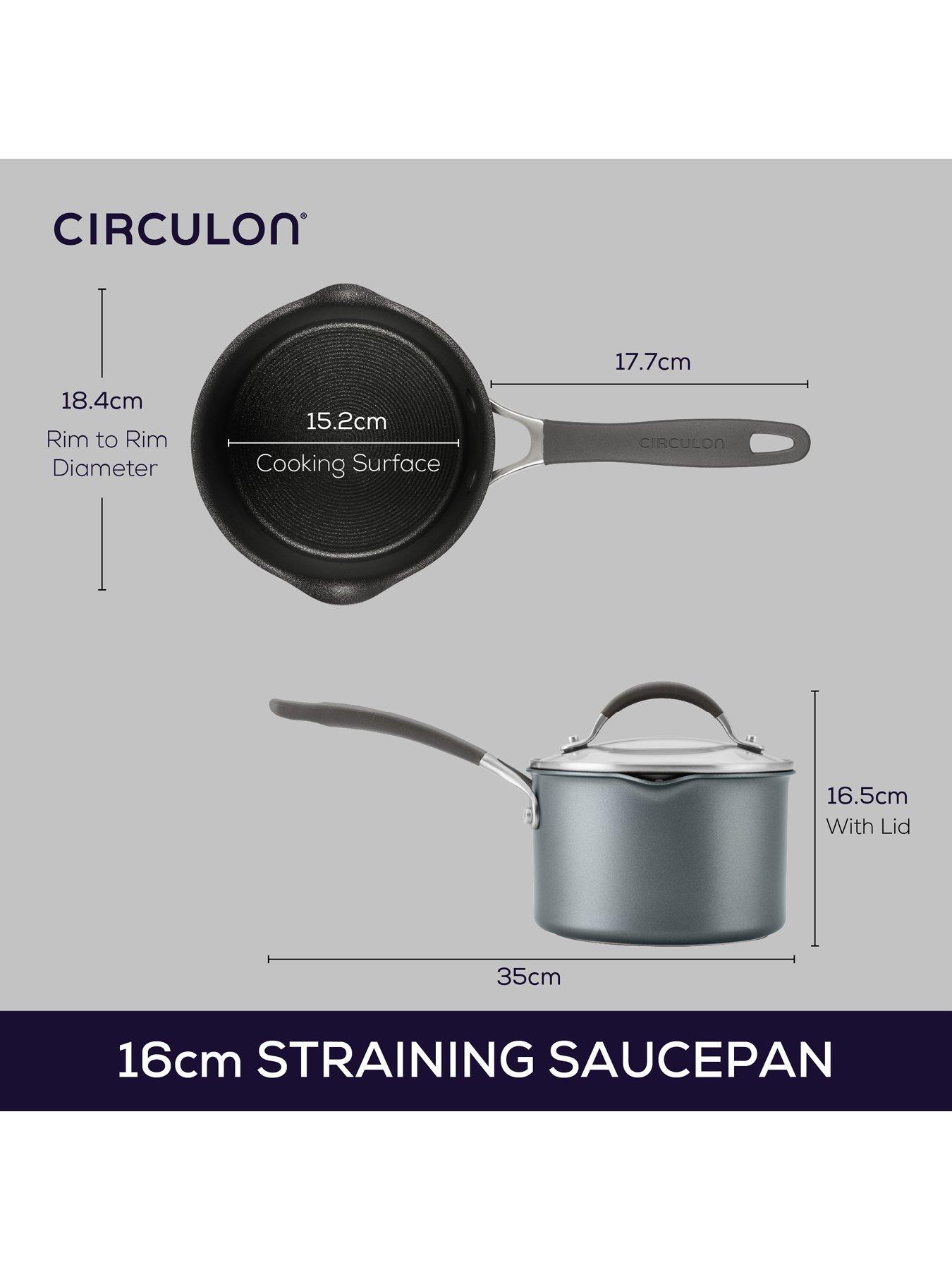Image 3 of 8 of Circulon Scratchdefense A1 Series Straining Saucepan, 16cm/1.8l