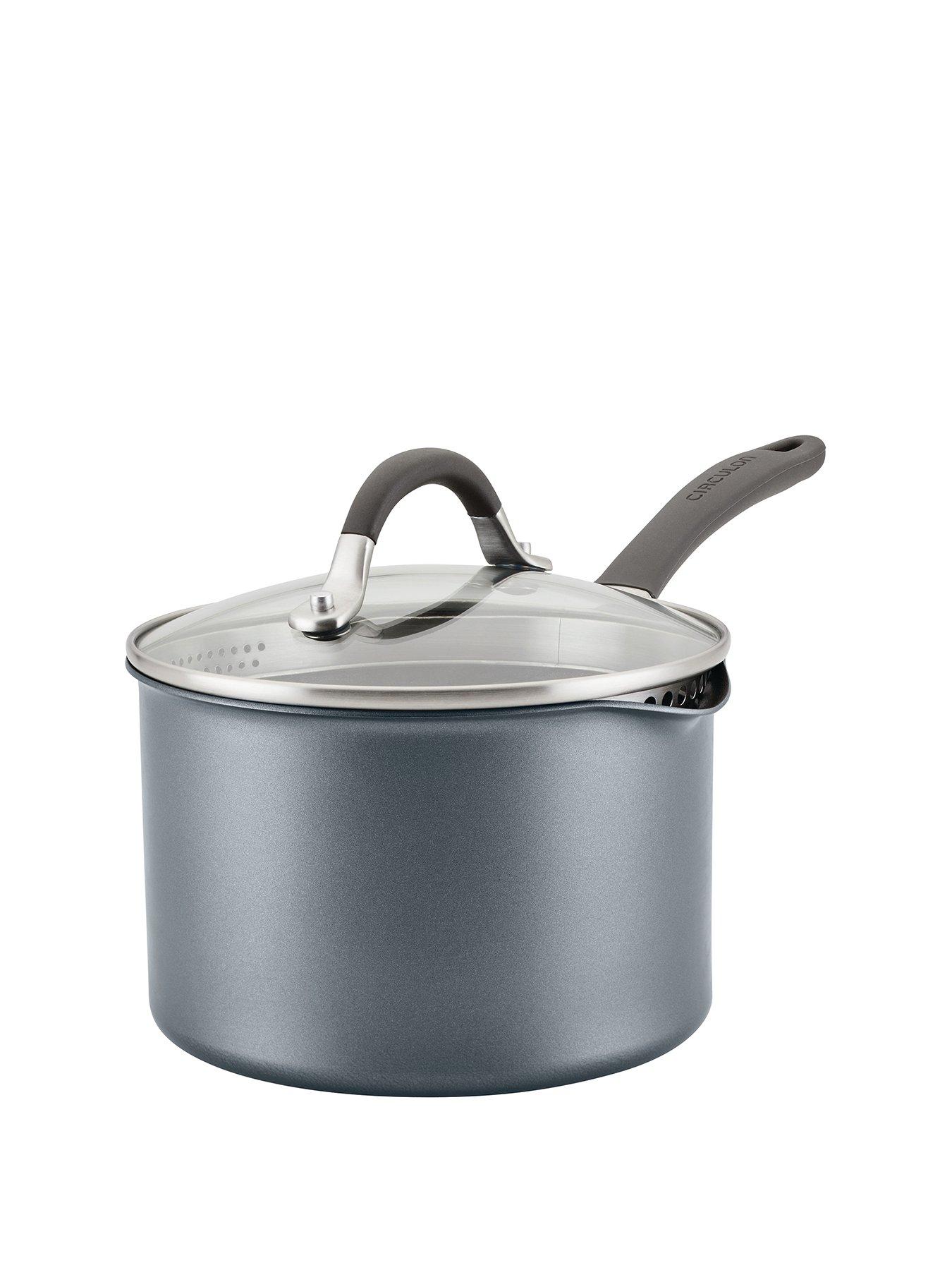 Image 2 of 8 of Circulon Scratchdefense A1 Series Straining Saucepan, 18cm/2.8l