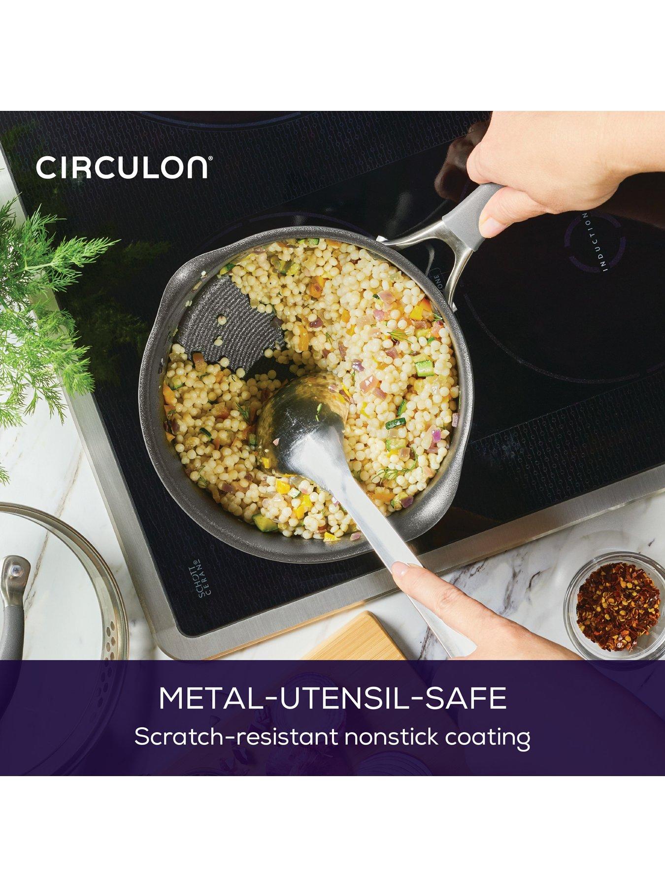 Image 5 of 8 of Circulon Scratchdefense A1 Series Straining Saucepan, 18cm/2.8l