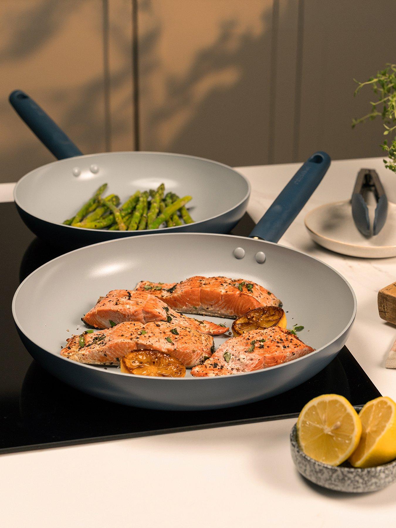 Image 5 of 5 of Prestige Ceramic Edition - 5pce Set (16, 18, 20cm S/pans 20 &amp; 28cm Frys) (17178 / 79) French Navy