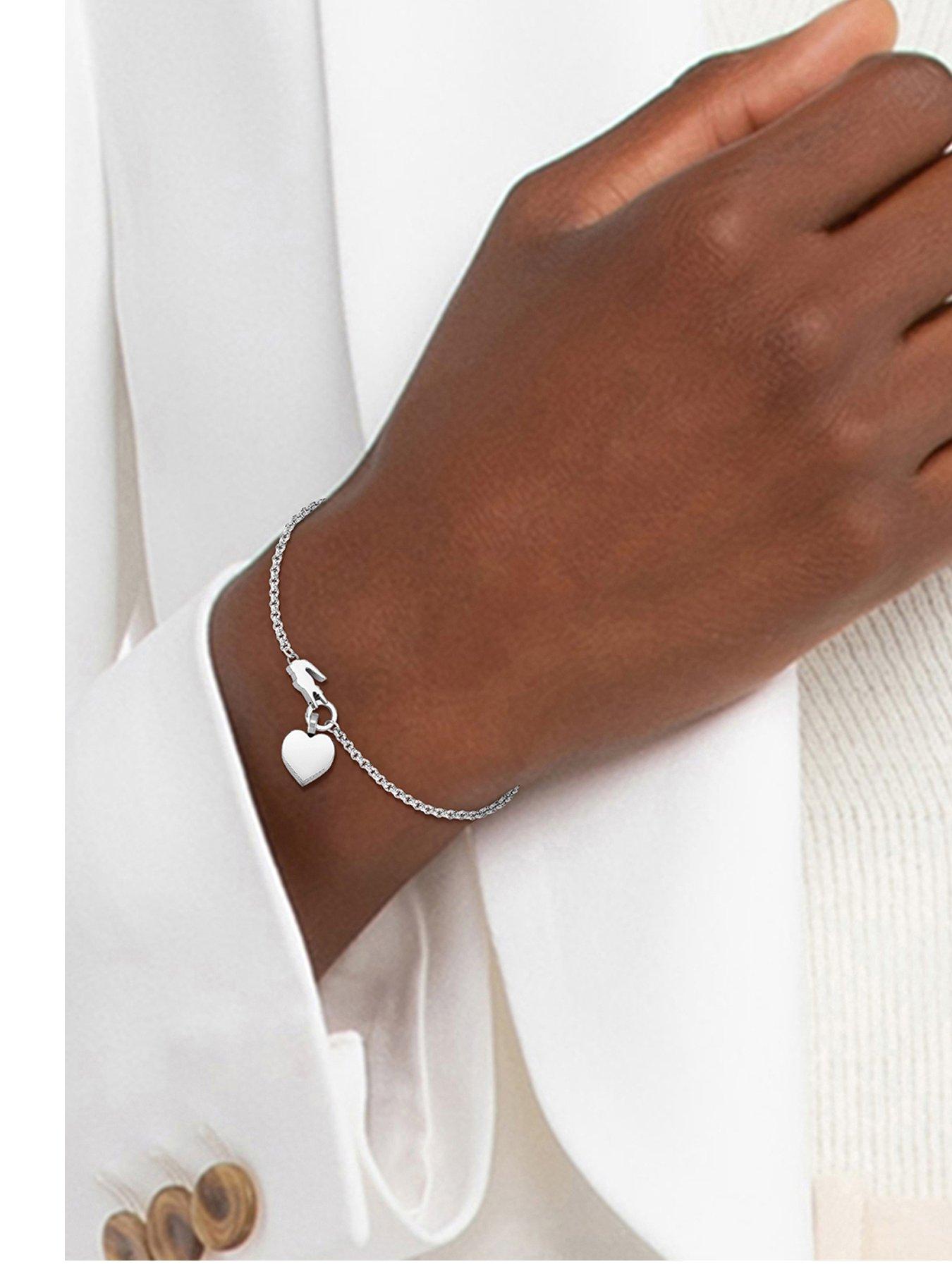 Lacoste Love My Croc Stainless Steel Heart Bracelet