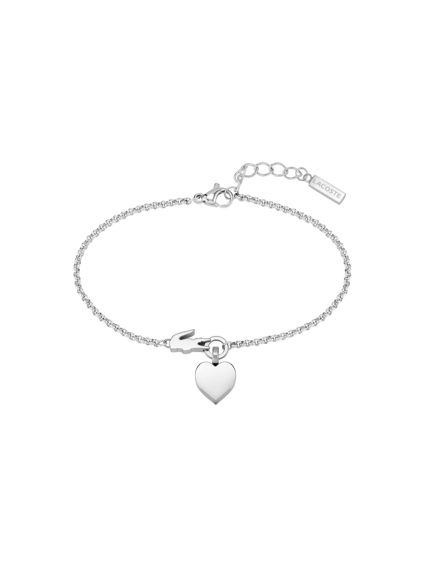 Image 3 of 3 of Lacoste Love My Croc Stainless Steel Heart Bracelet
