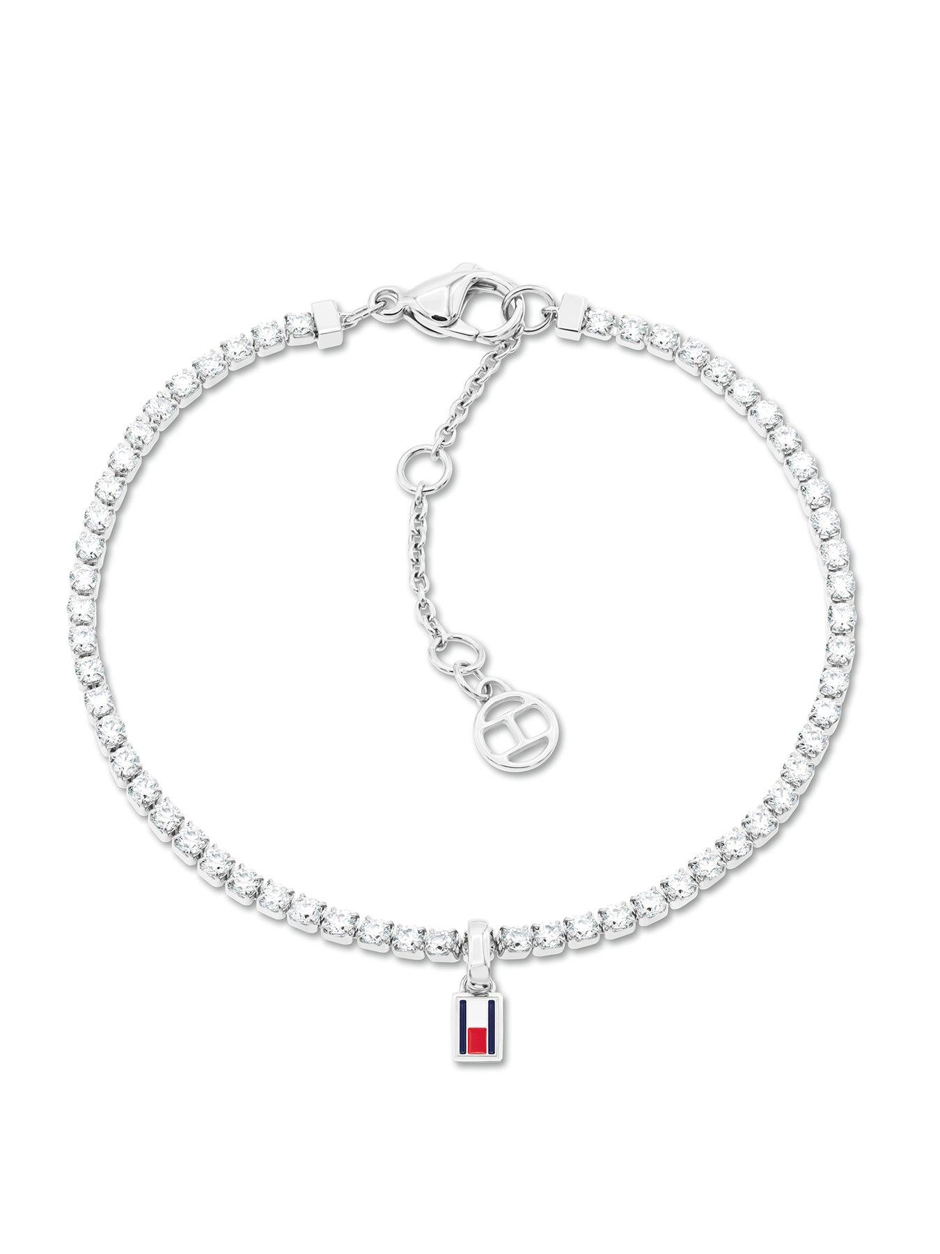 Tommy Hilfiger Tommy Hilfiger Women's  Stainless Steel and Crystal Tennis Bracelet