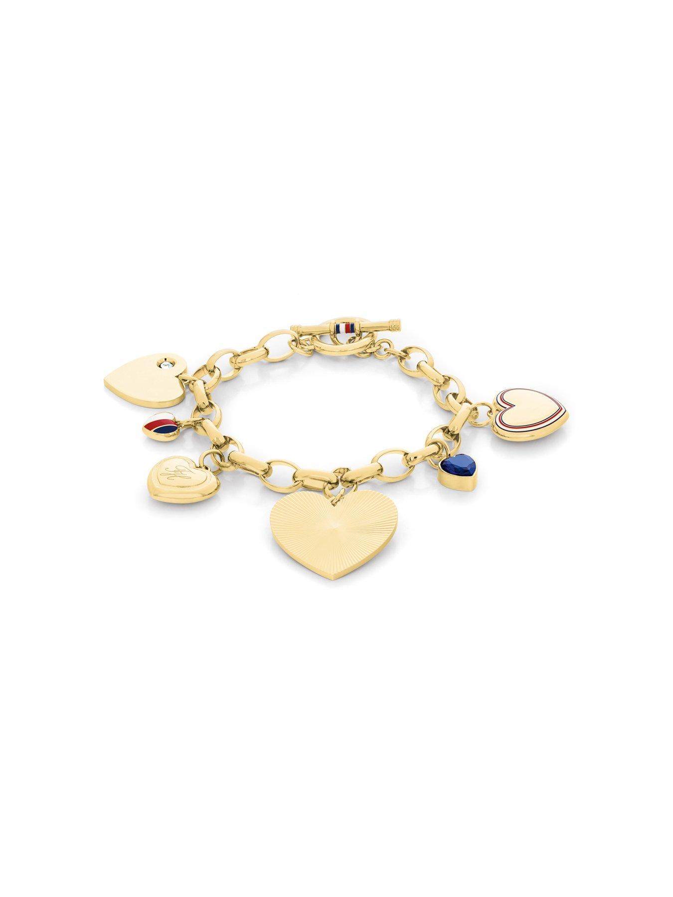 Image 3 of 6 of Tommy Hilfiger Gold Plated Heart Charm Bracelet