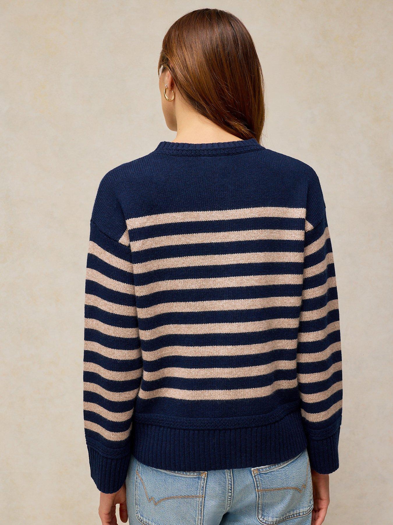 Image 2 of 5 of White Stuff Taylor Wool Blend Jumper - Navy