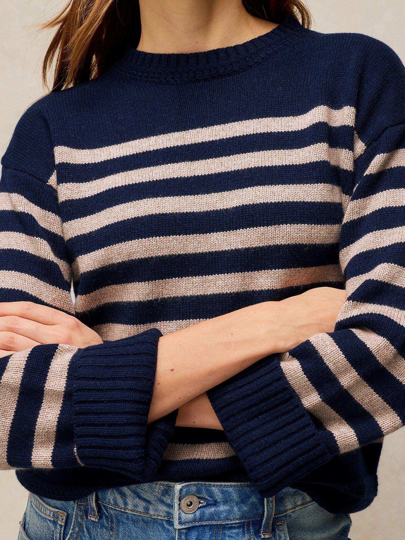 Image 4 of 5 of White Stuff Taylor Wool Blend Jumper - Navy
