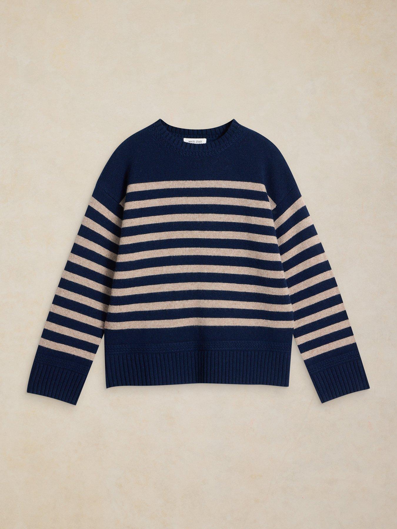 Image 5 of 5 of White Stuff Taylor Wool Blend Jumper - Navy