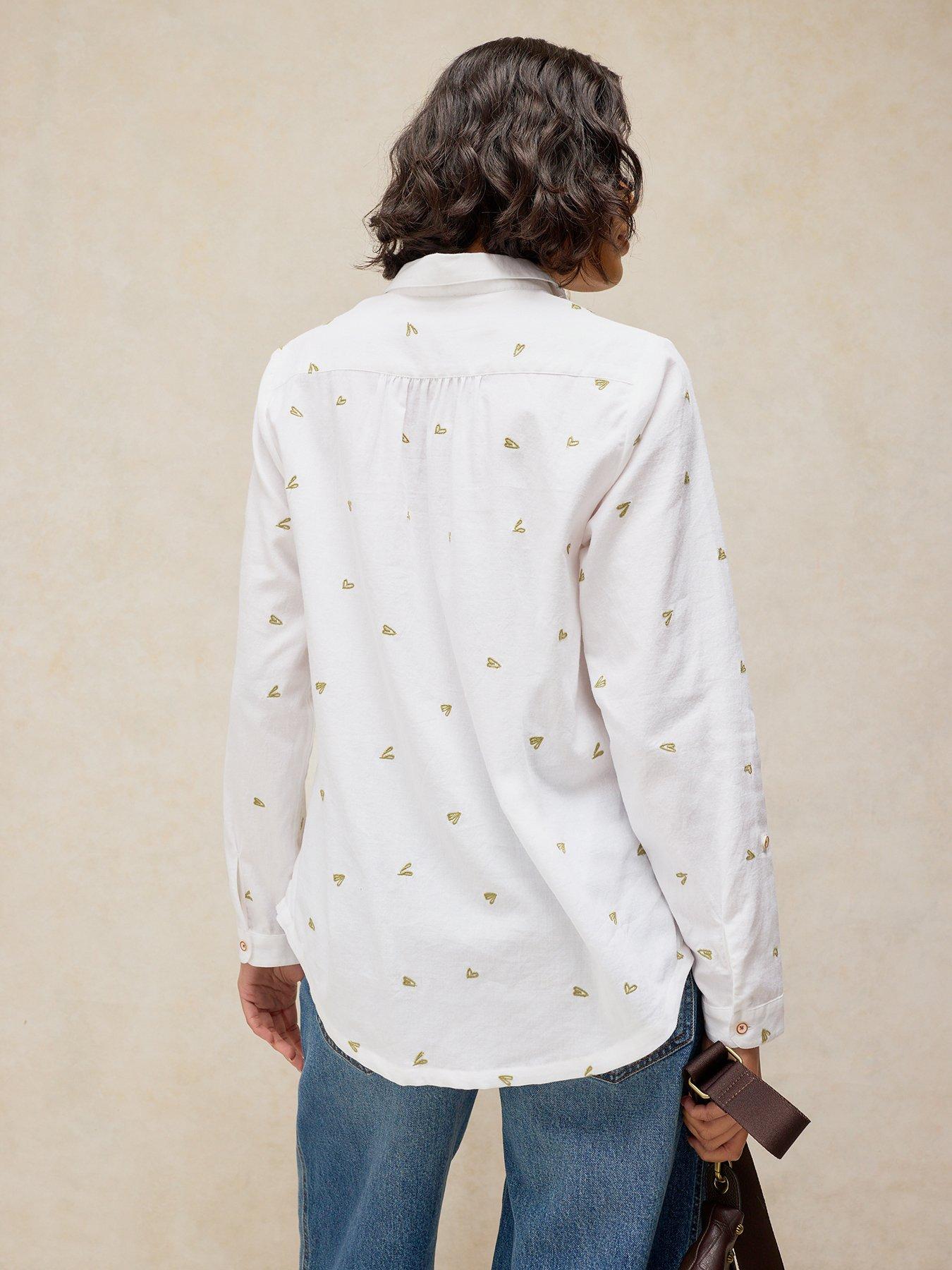 Image 2 of 5 of White Stuff Sophie Cotton Printed Button-Through Shirt - Cream