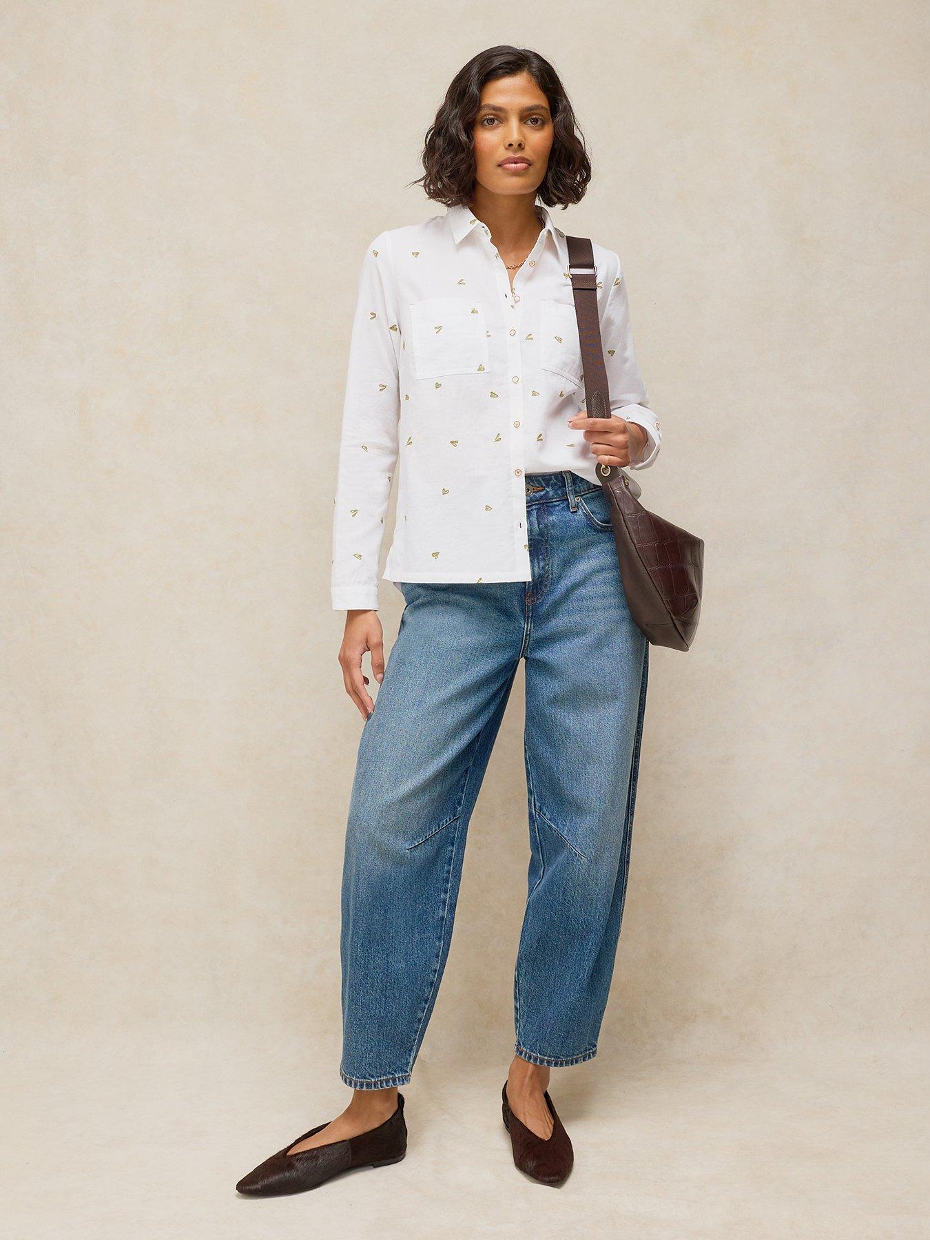 Image 3 of 5 of White Stuff Sophie Cotton Printed Button-Through Shirt - Cream