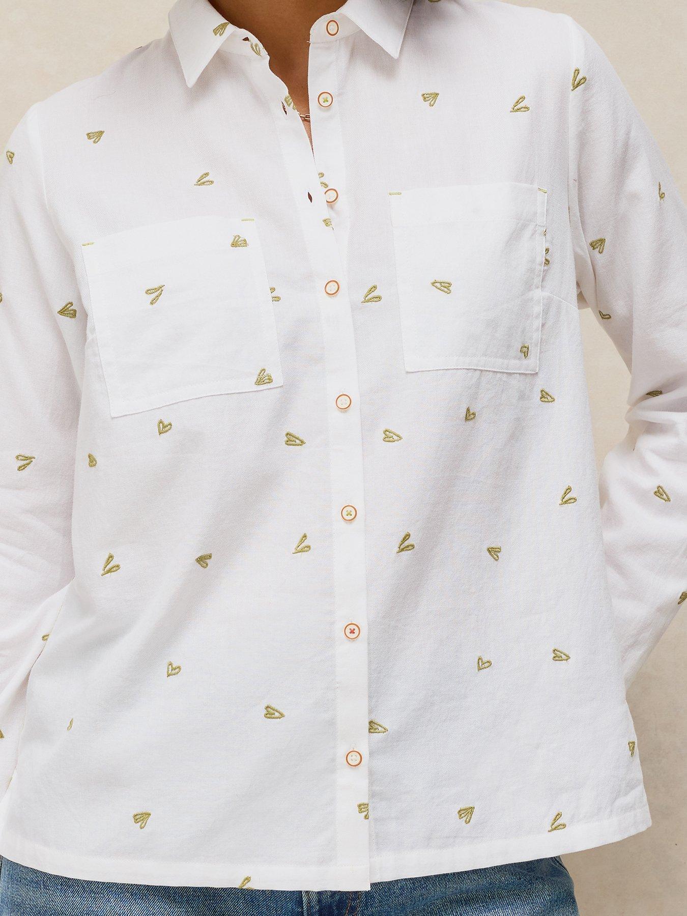 Image 4 of 5 of White Stuff Sophie Cotton Printed Button-Through Shirt - Cream
