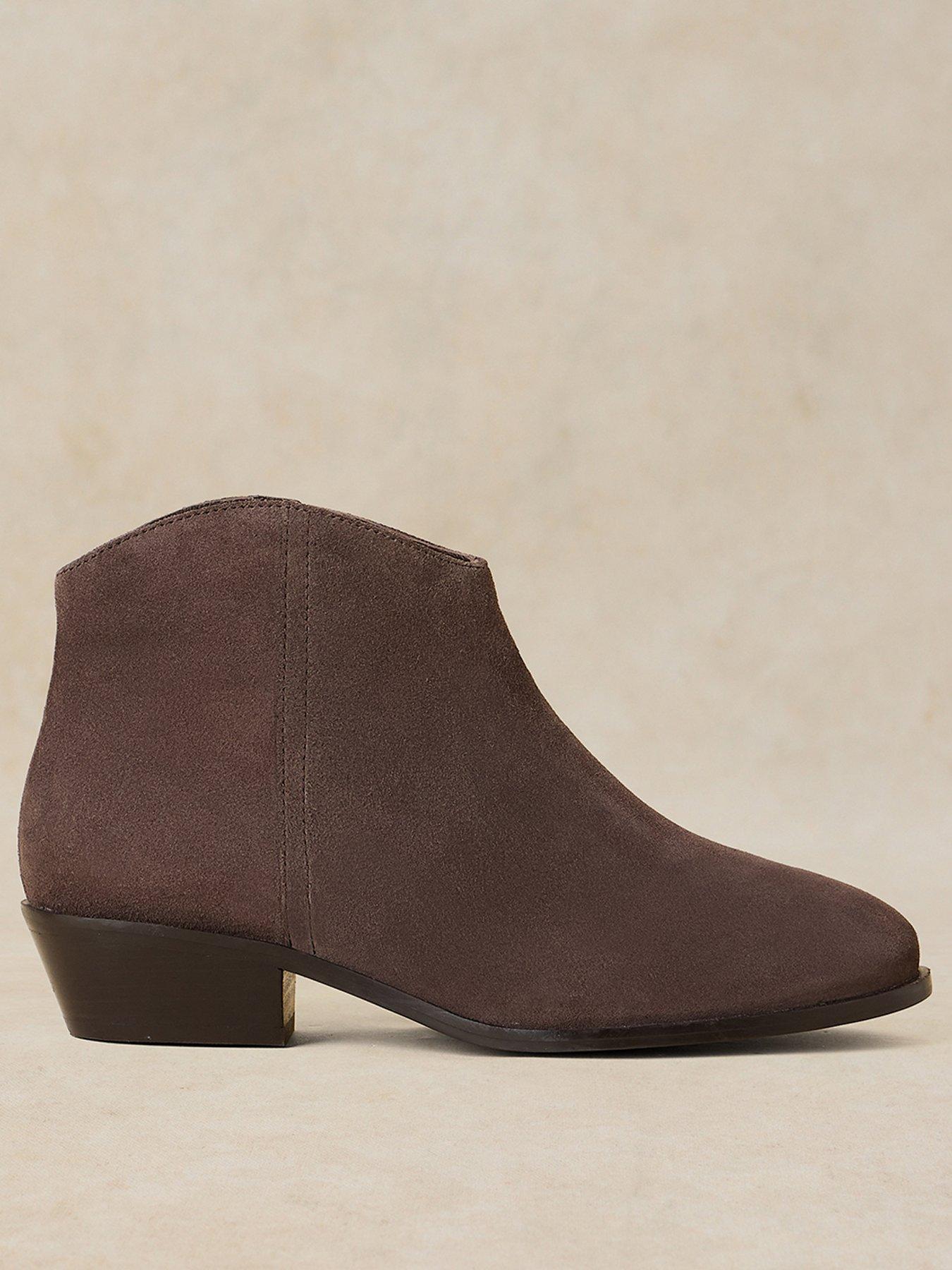 Image 1 of 3 of White Stuff Mae Suede Ankle Boot - Dark Grey