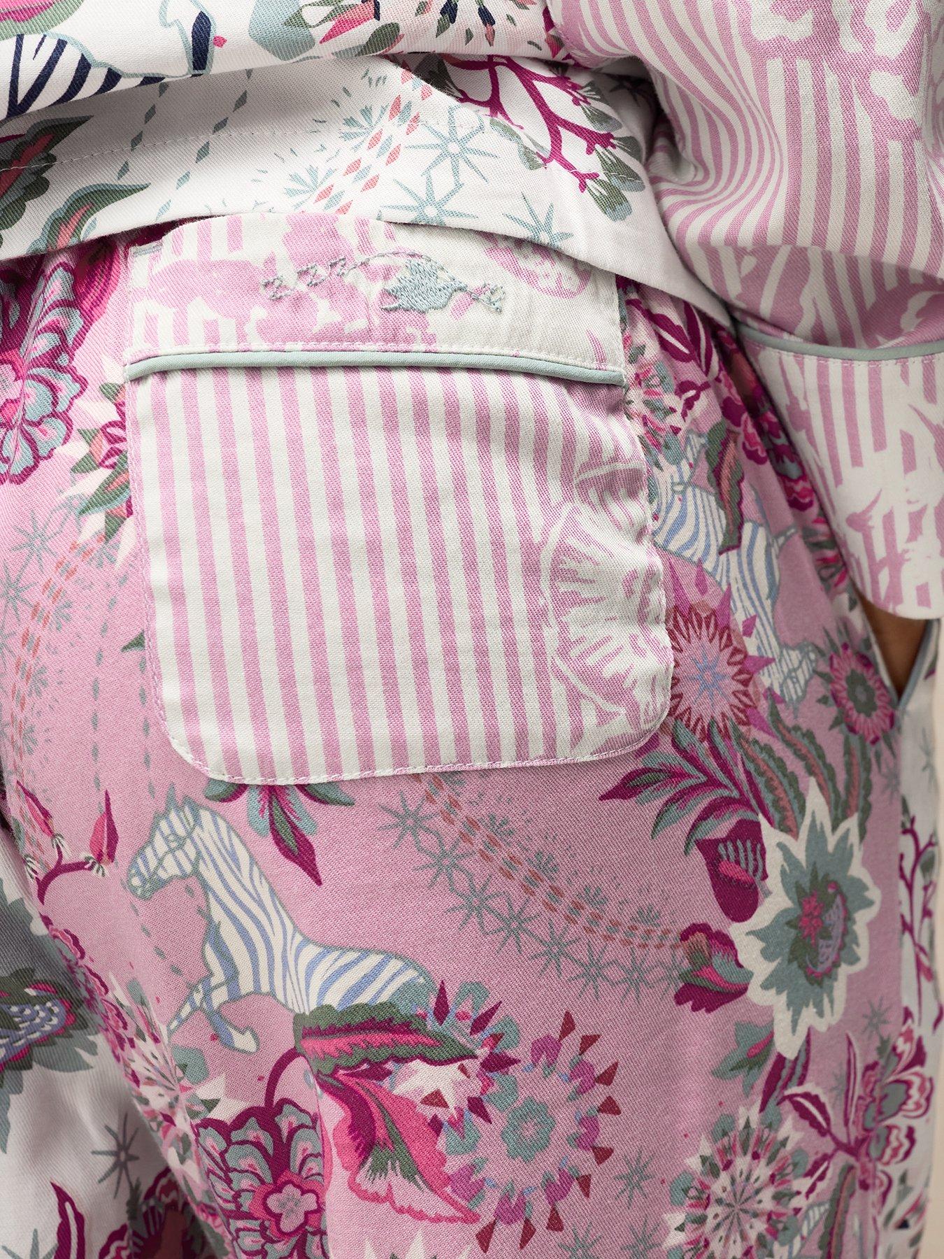Image 4 of 5 of White Stuff Womens Nina Wide Leg Pyjama Bottoms - Pink