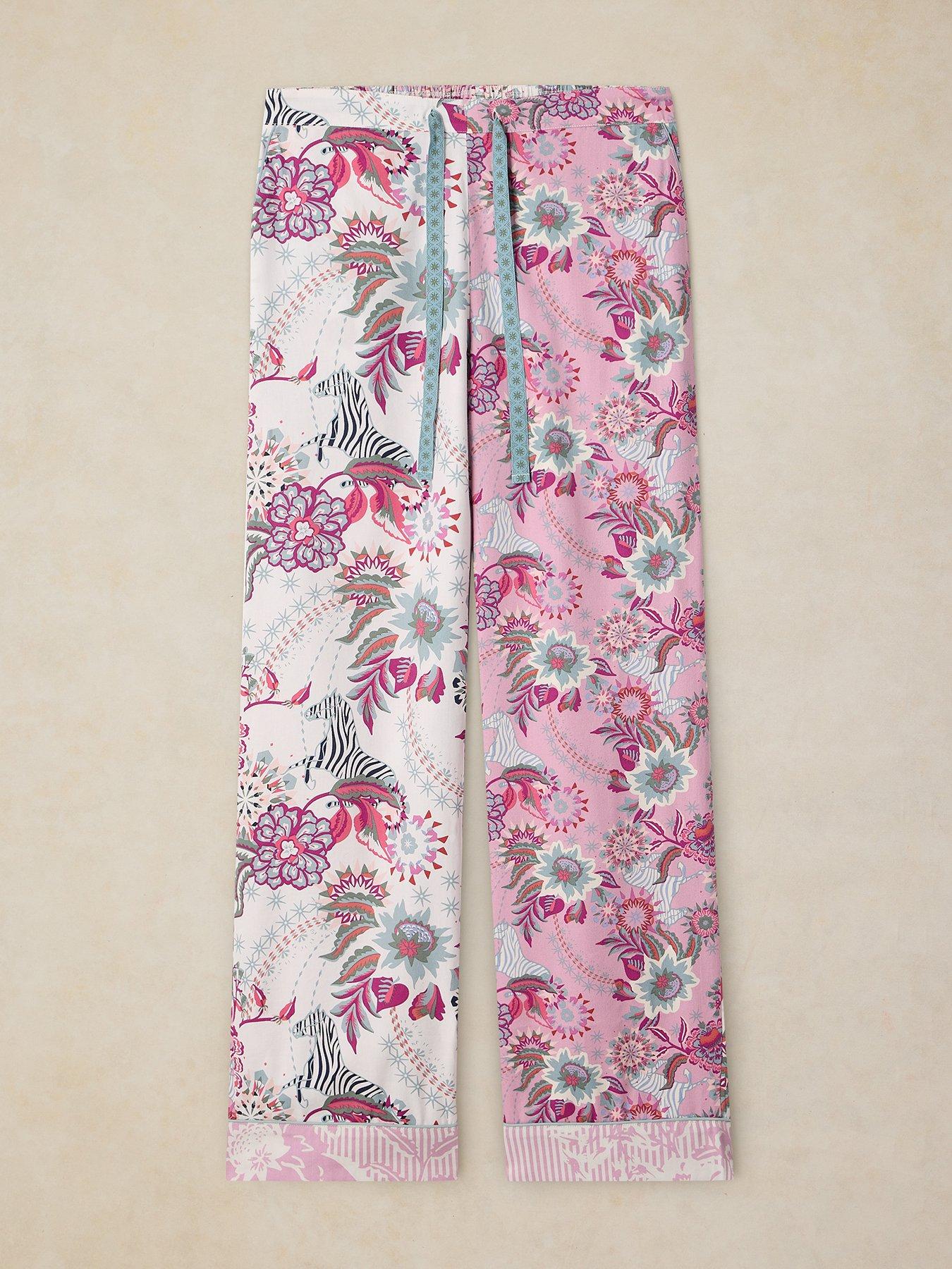 Image 5 of 5 of White Stuff Womens Nina Wide Leg Pyjama Bottoms - Pink