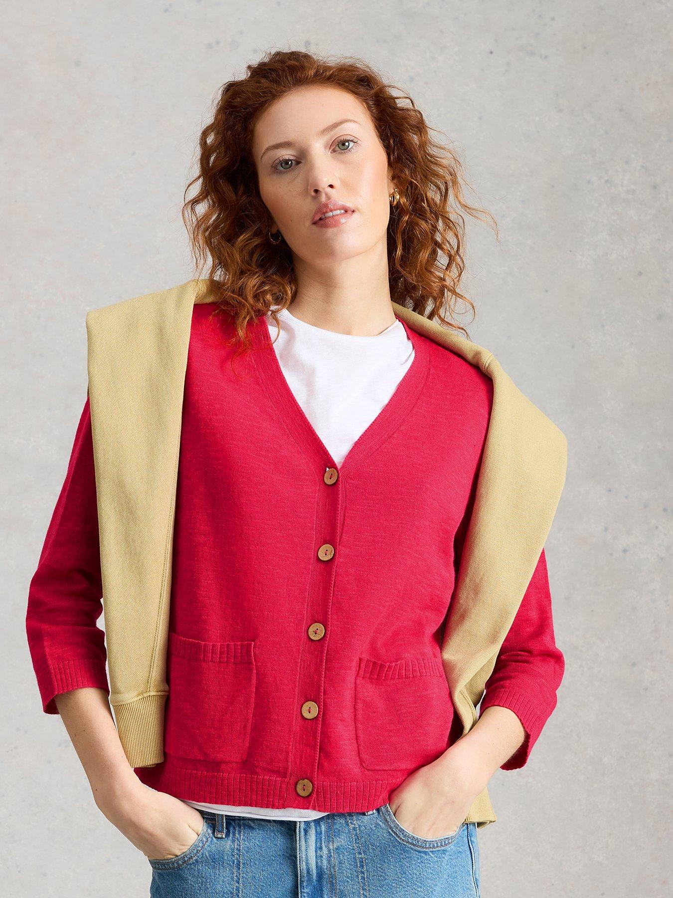Image 1 of 5 of White Stuff Nova Button-Through Cardigan - Pink