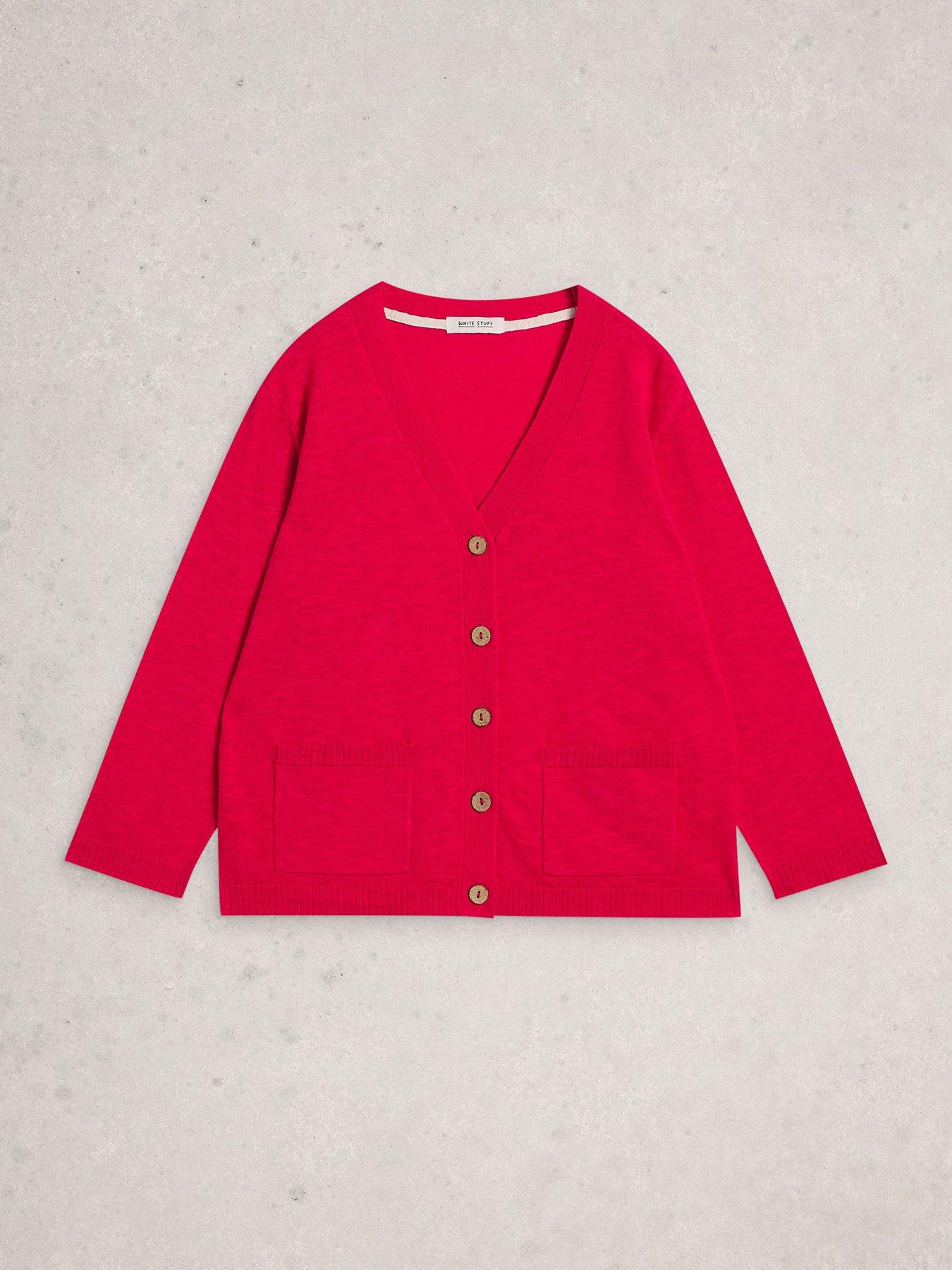 Image 5 of 5 of White Stuff Nova Button-Through Cardigan - Pink