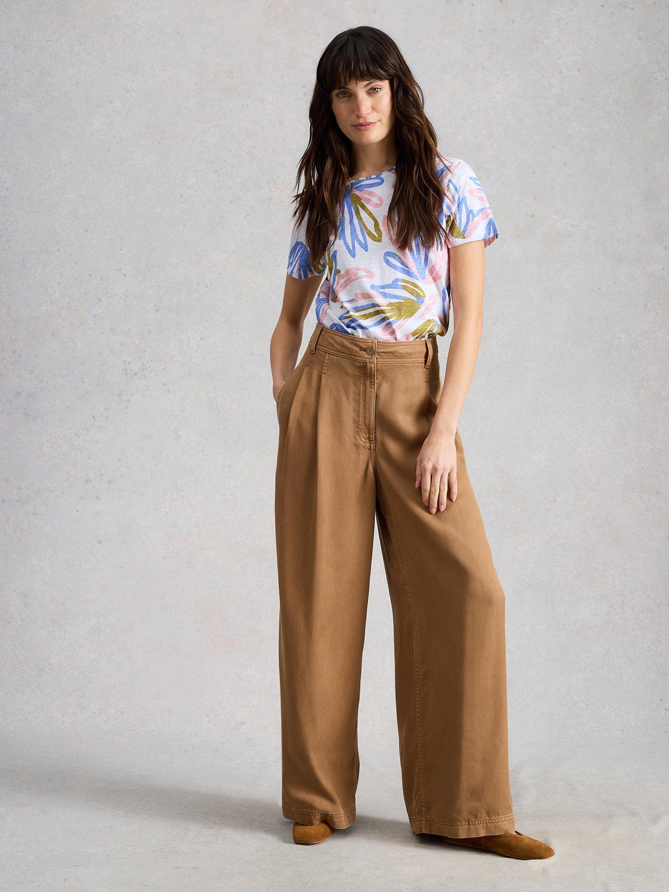 Image 3 of 5 of White Stuff Abbie Printed Crew Neck T-Shirt - Cream