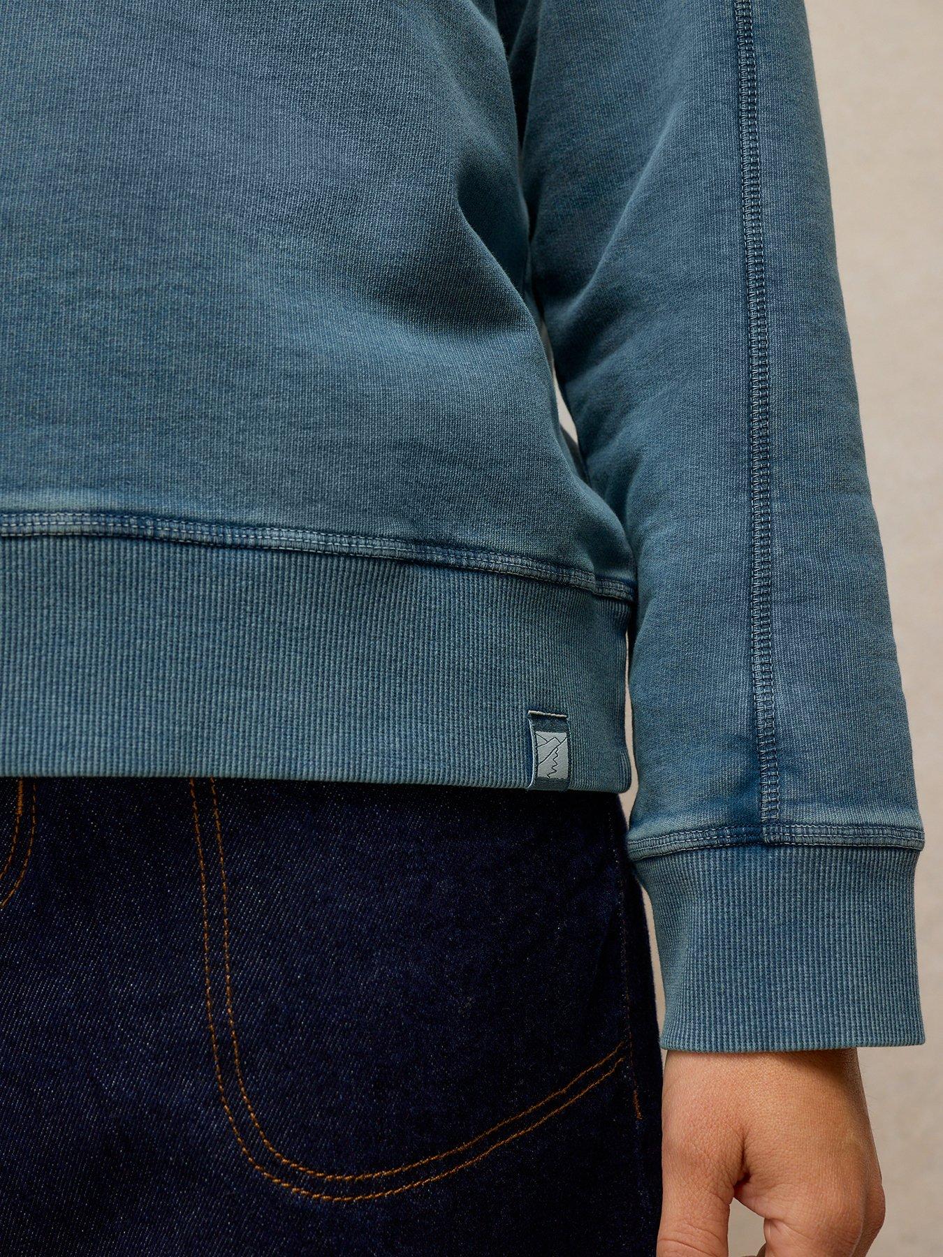 Image 4 of 5 of White Stuff Natalie Funnel Neck Sweatshirt - Blue