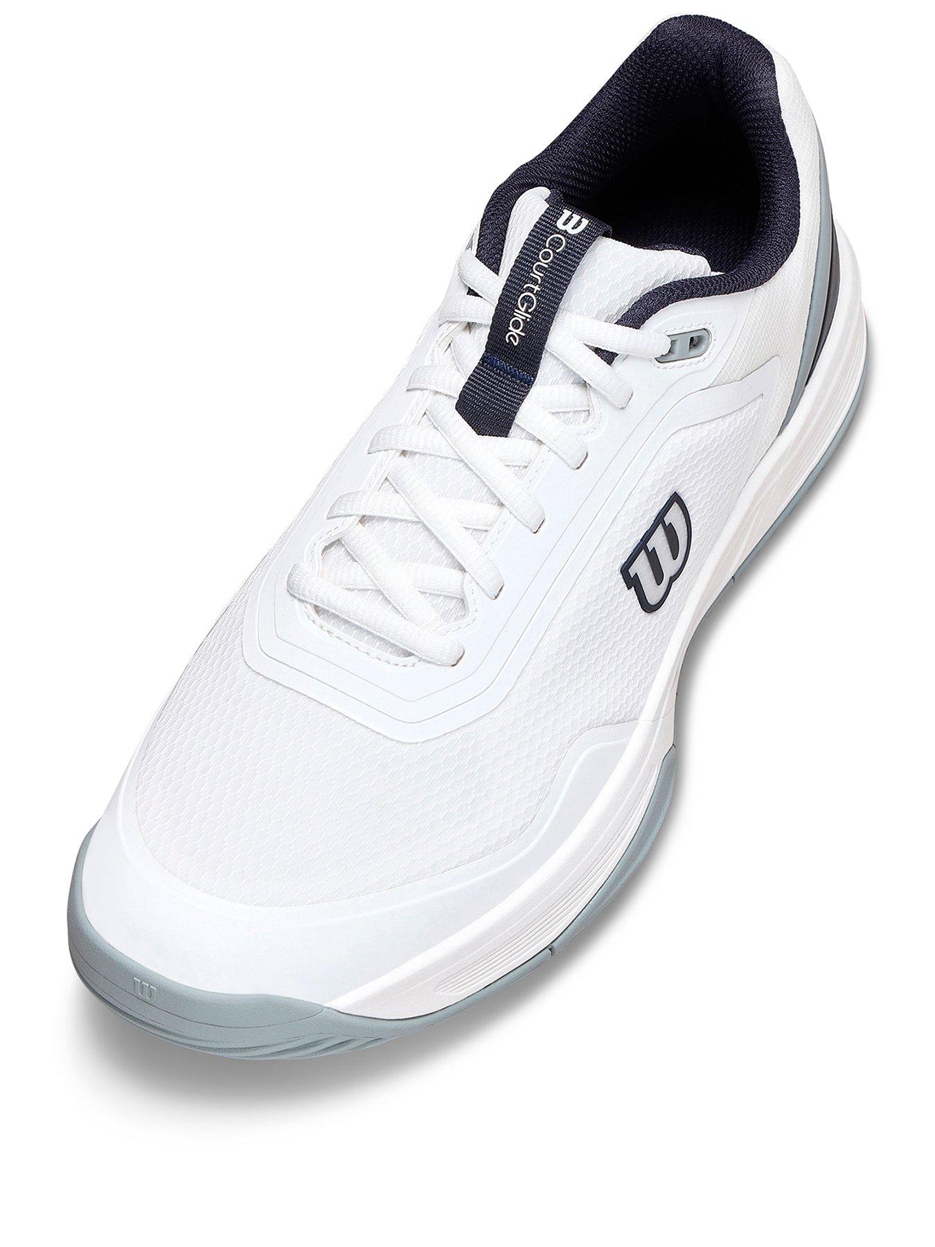 Image 2 of 6 of Wilson Mens Courtglide Lace-Up Cushioned Court Trainers - White