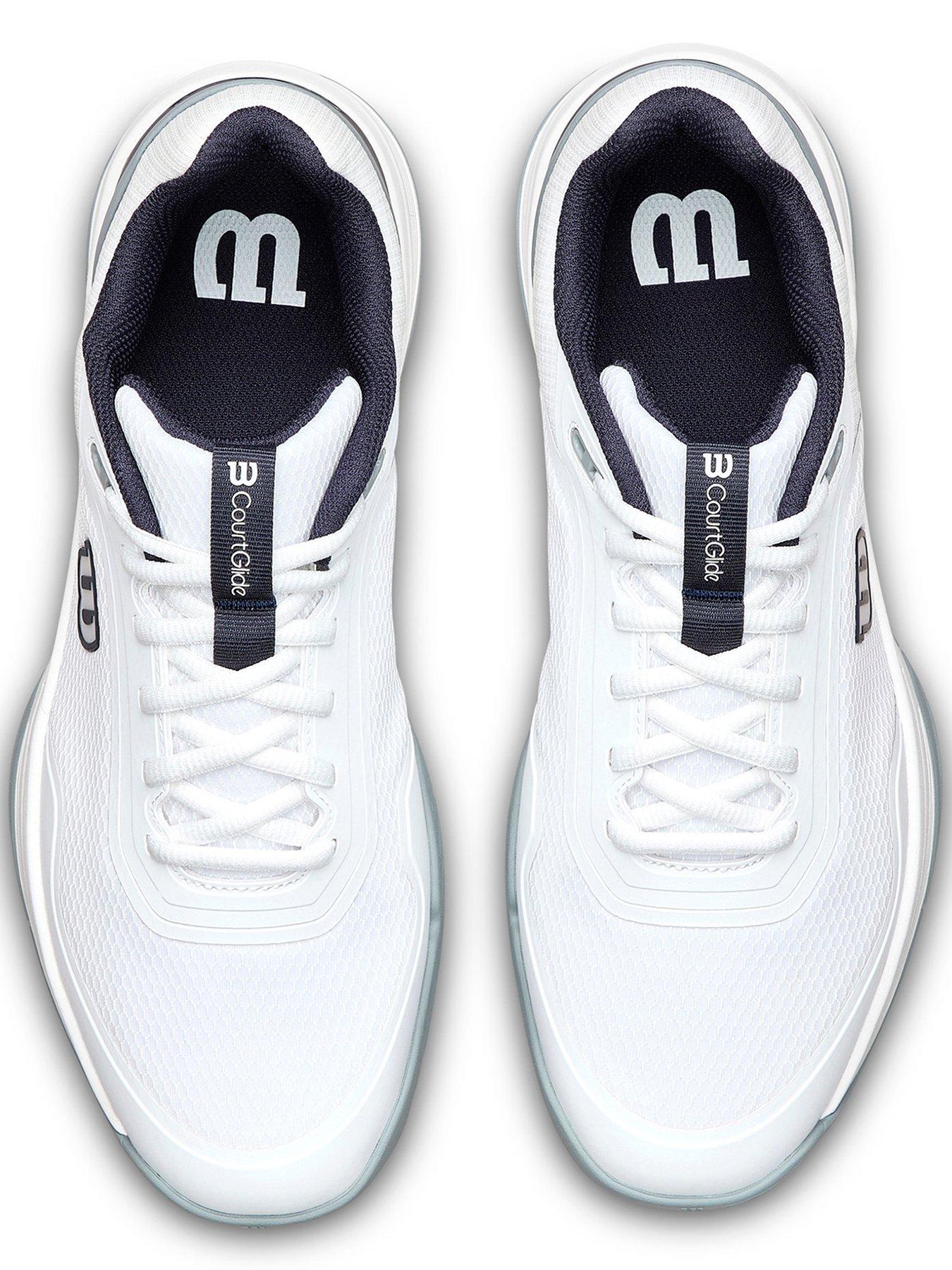 Image 4 of 6 of Wilson Mens Courtglide Lace-Up Cushioned Court Trainers - White