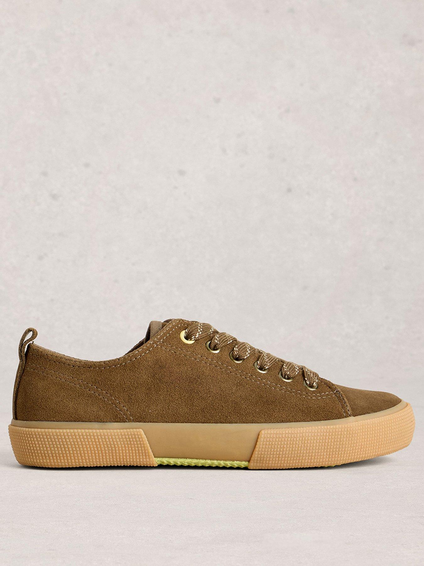 White Stuff Women's Pippa Suede Lace Up Trainer - Green