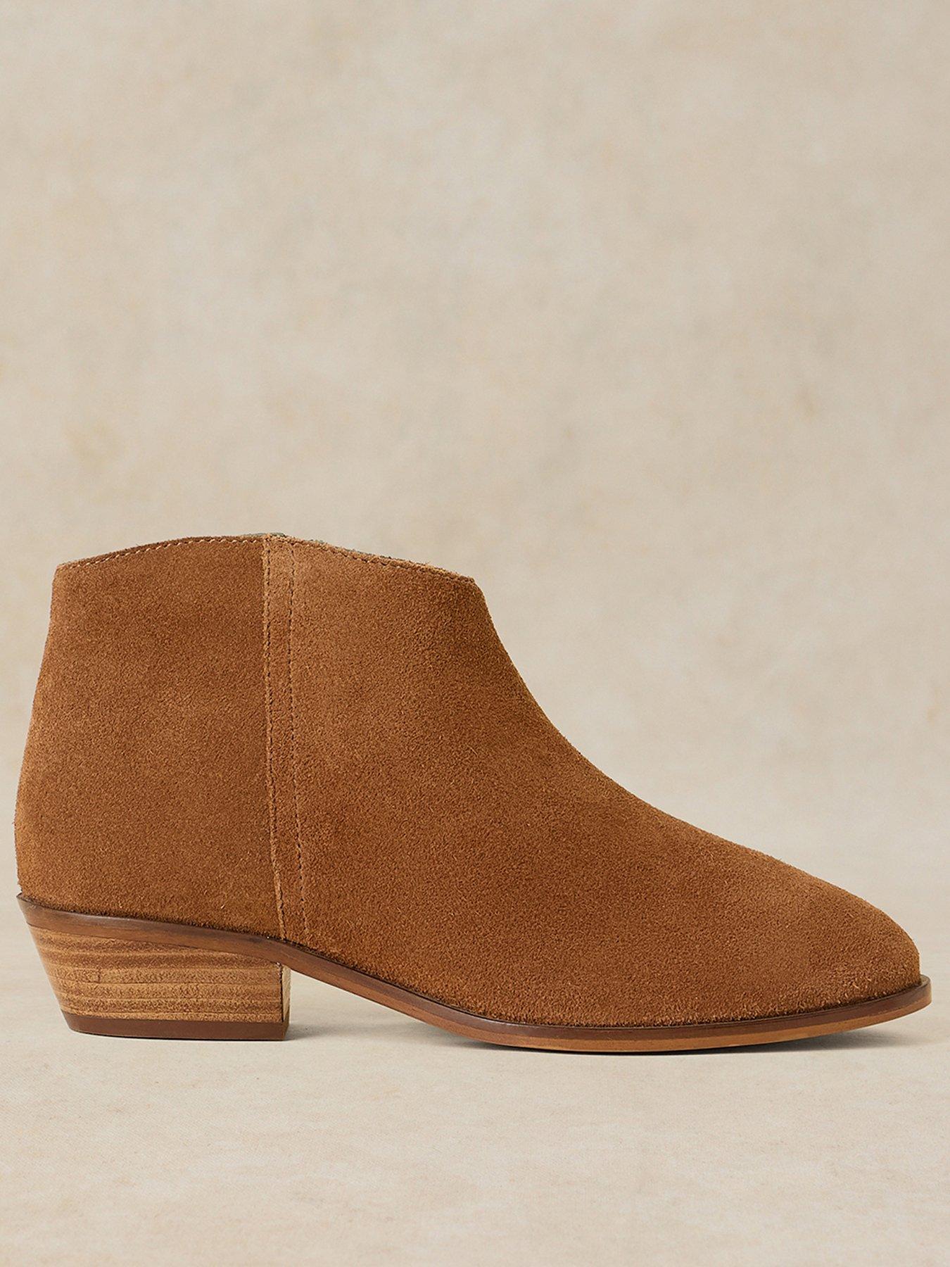 White Stuff Wide Fit Suede Ankle Boot - Brown
