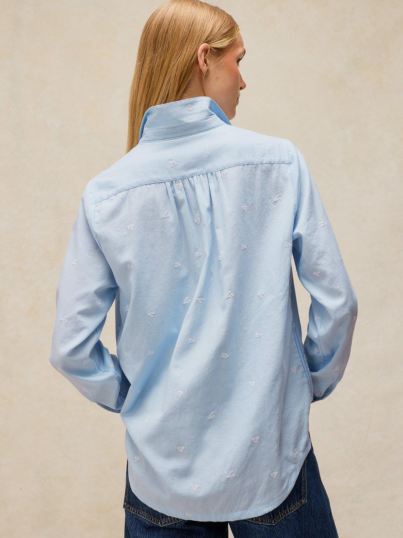 Image 2 of 5 of White Stuff Sophie Cotton Button-Through Shirt - Blue
