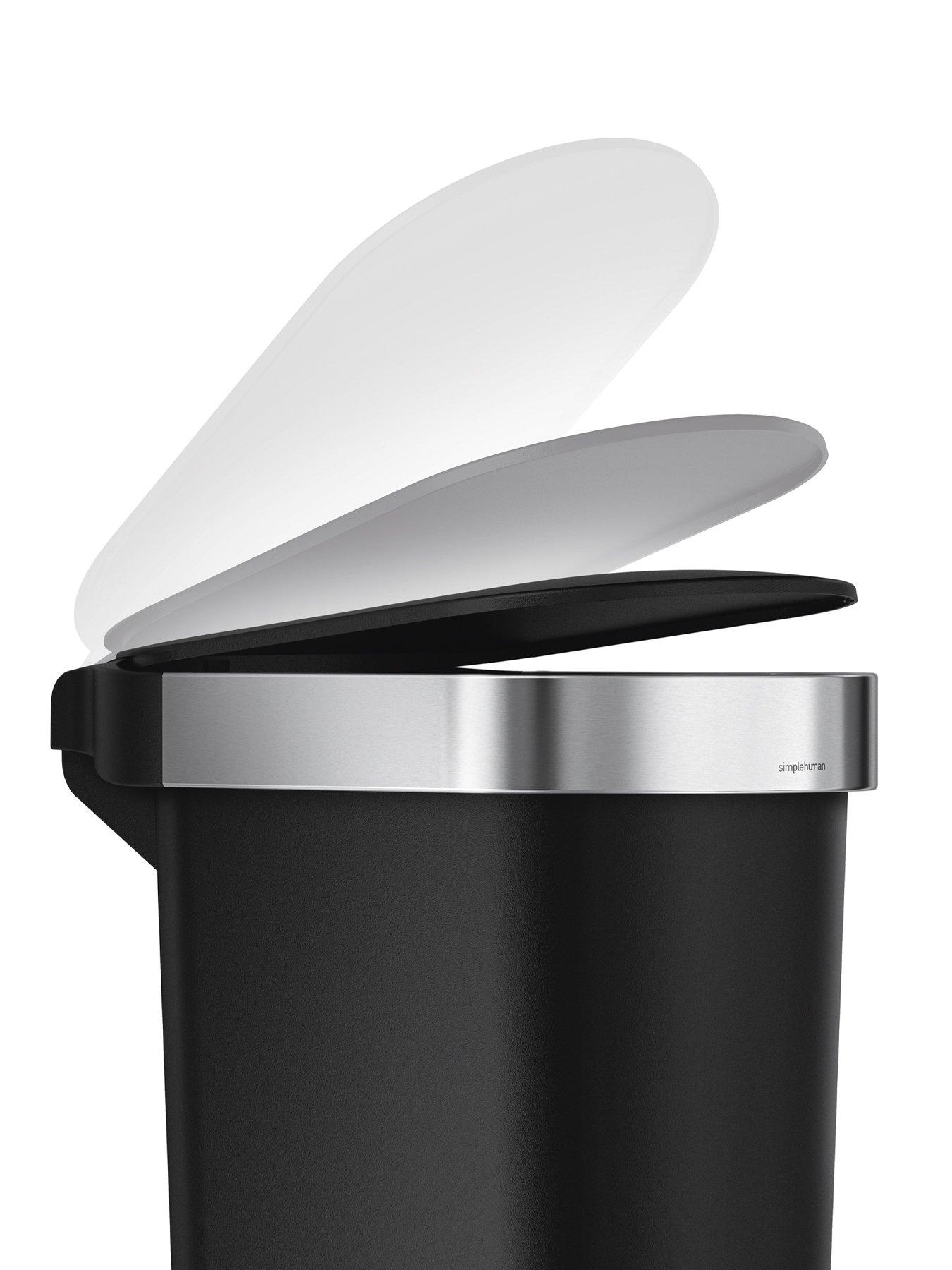 Image 4 of 7 of Simplehuman 40L Plastic Slim Pedal Bin With Liner Rim, Black